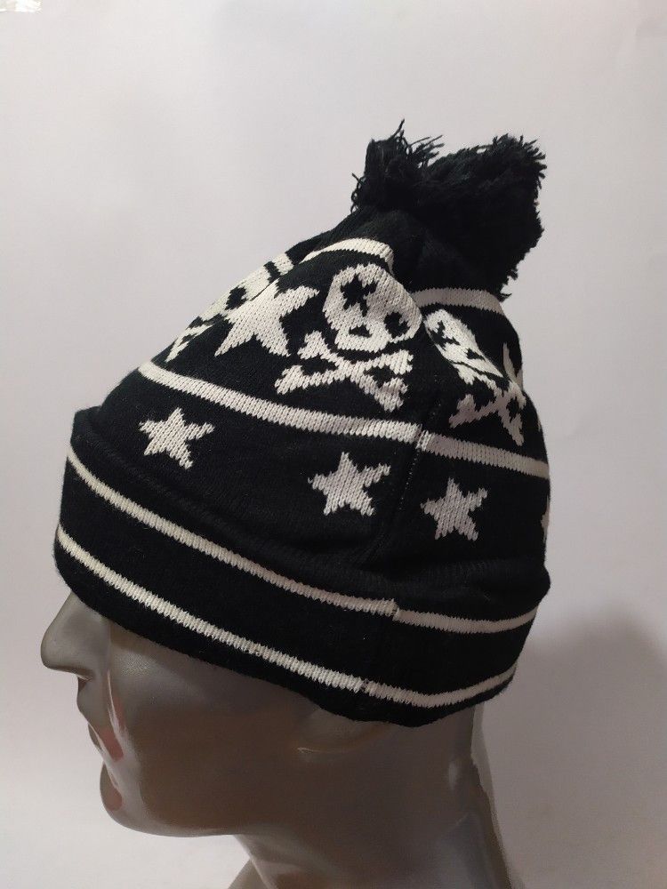 Other 🔥Unknown Skeleton Skull Punk Bondage Design Beanie Hat Size ONE SIZE - 3 Thumbnail