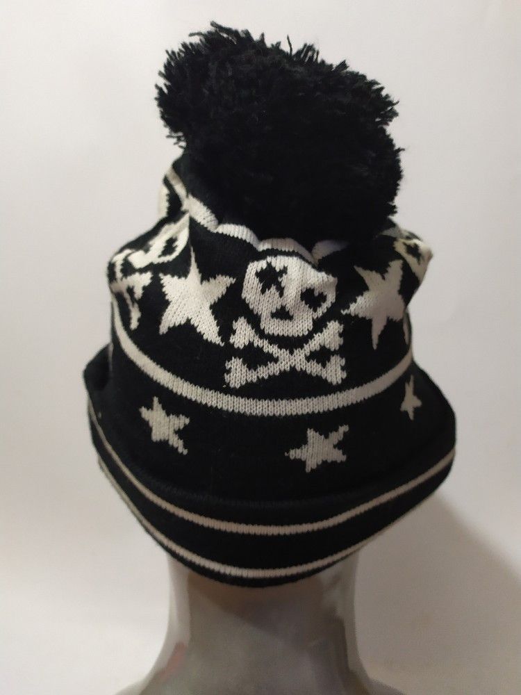 Other 🔥Unknown Skeleton Skull Punk Bondage Design Beanie Hat Size ONE SIZE - 4 Thumbnail