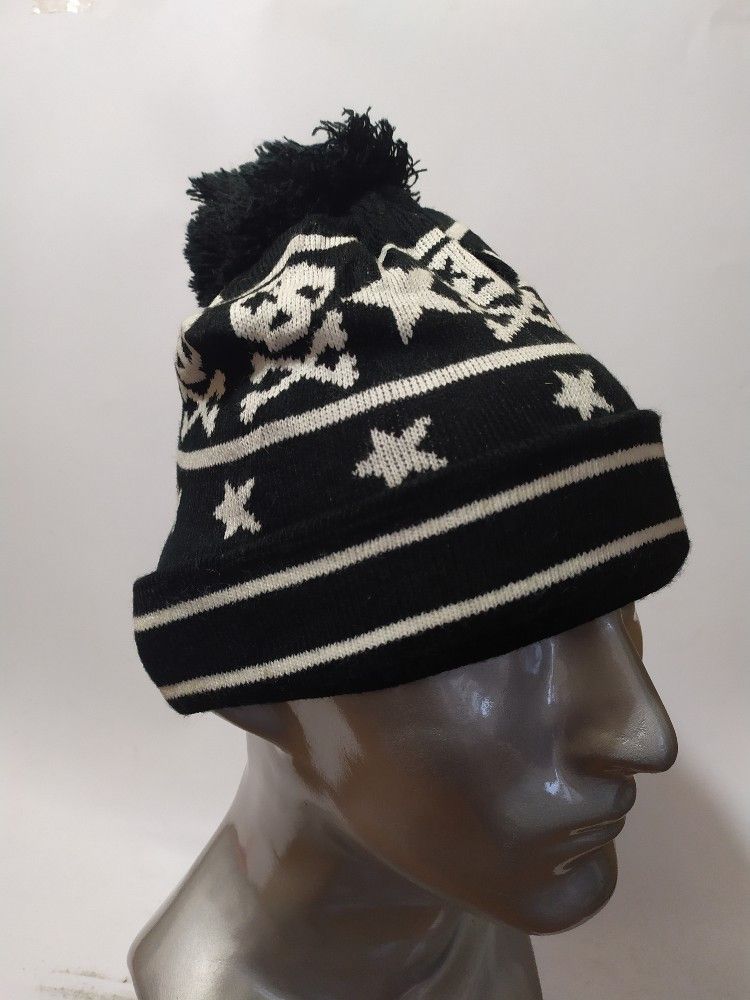 Other 🔥Unknown Skeleton Skull Punk Bondage Design Beanie Hat Size ONE SIZE - 6 Thumbnail