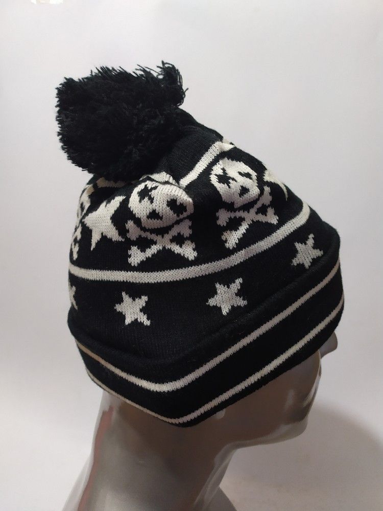 Other 🔥Unknown Skeleton Skull Punk Bondage Design Beanie Hat Size ONE SIZE - 5 Thumbnail