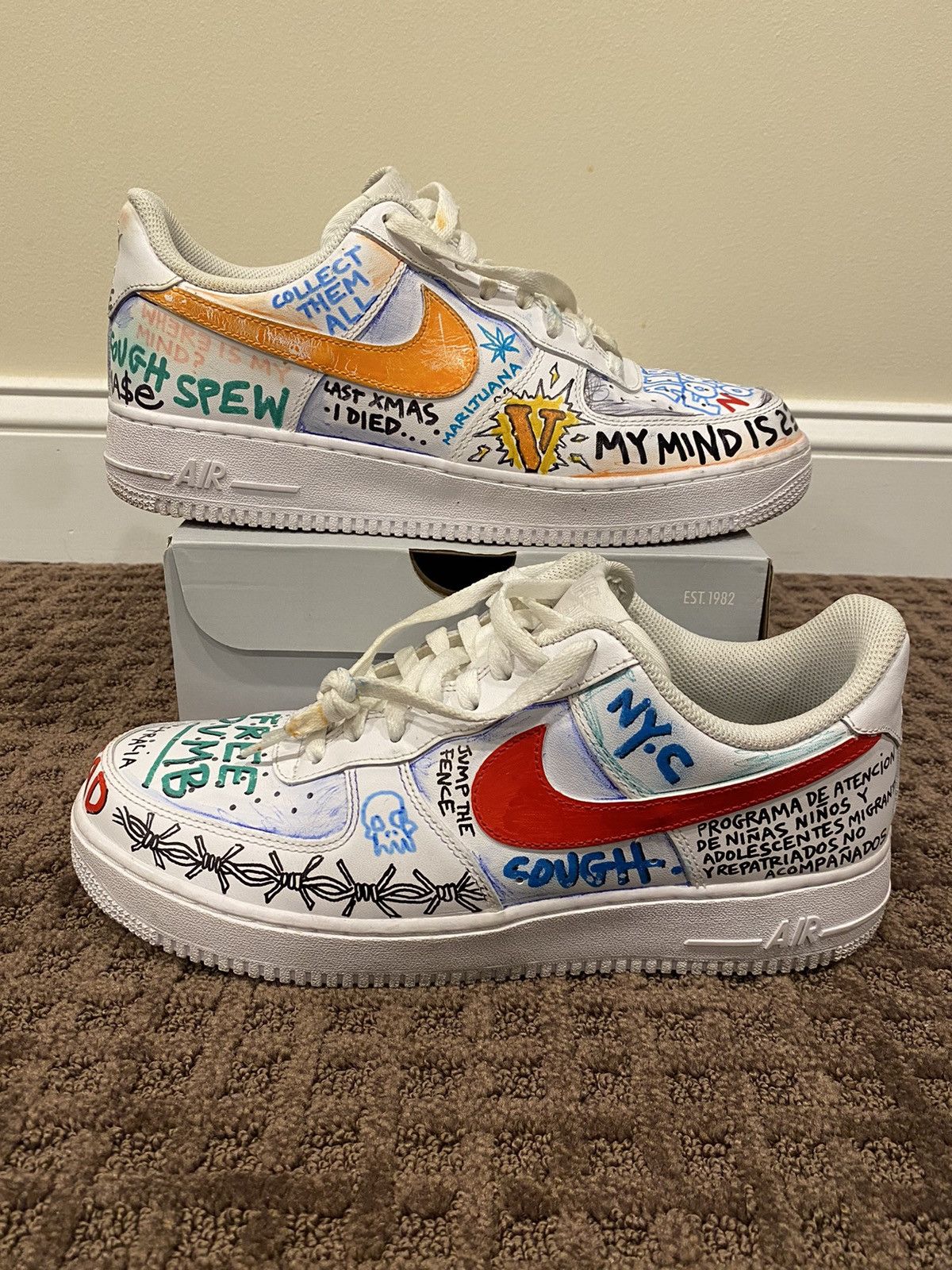 Art Vlone Vlone x Pauly x Nike Air Force 1 Low Mase Grailed