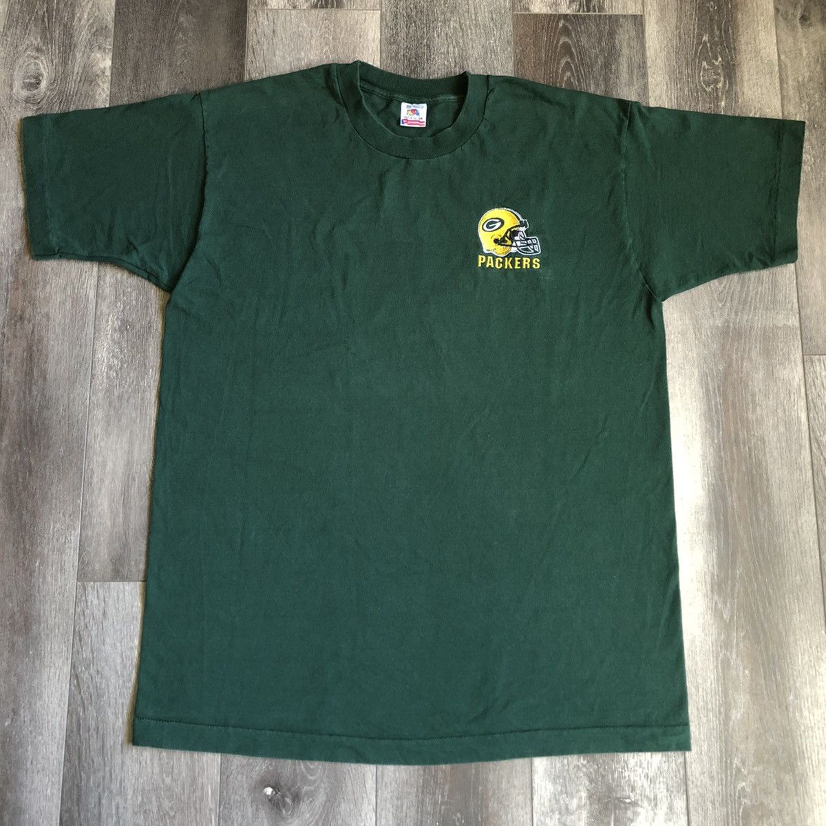 NFL Vintage 90s Green Bay Packers NFL Small Helmet Logo T Shirt Size US XL / EU 56 / 4 - 2 Thumbnail