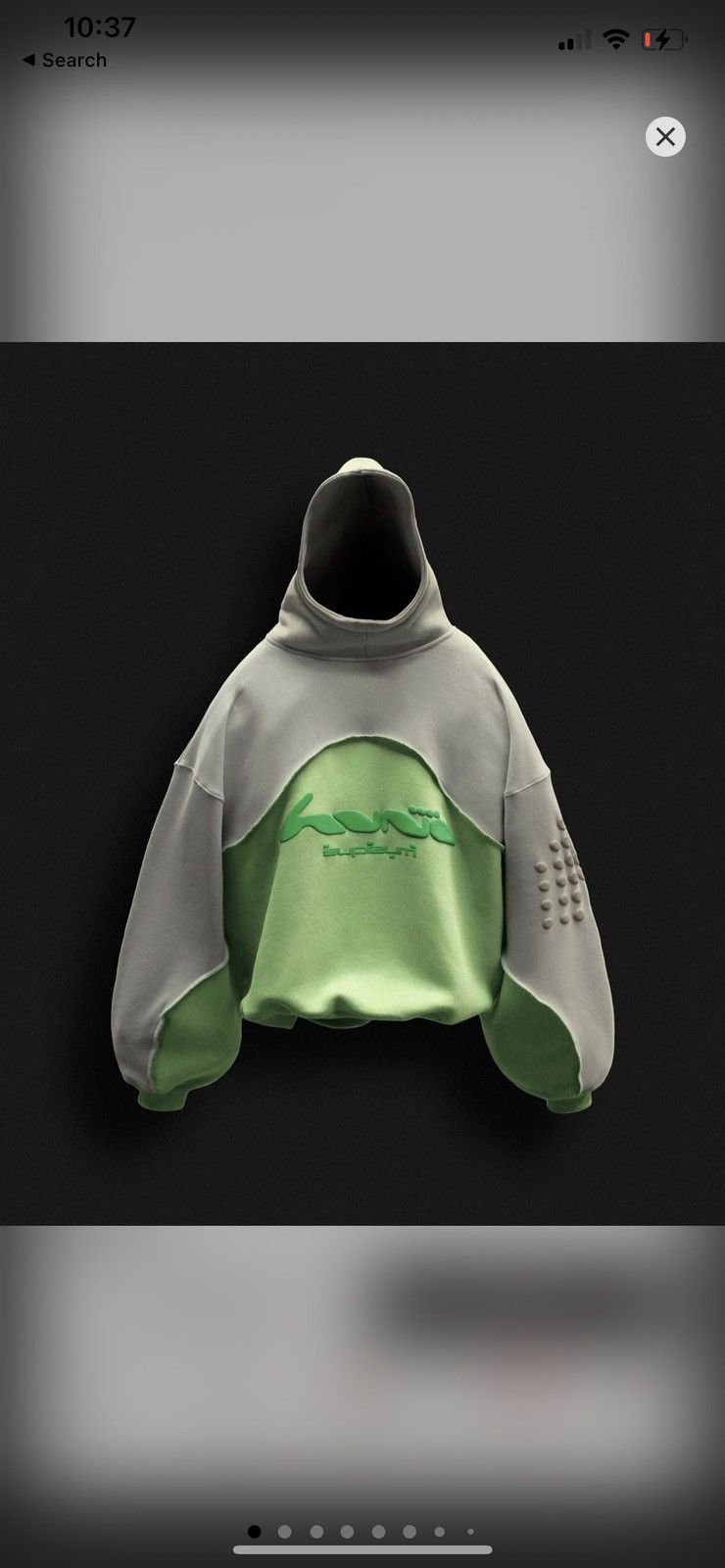 Designer × Rare × Streetwear Mona Thomas Huni design green hoodie 