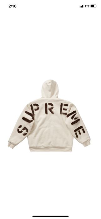 Supreme Supreme Faux Fur Lined Zip Up Hooded Sweatshirt size XXL