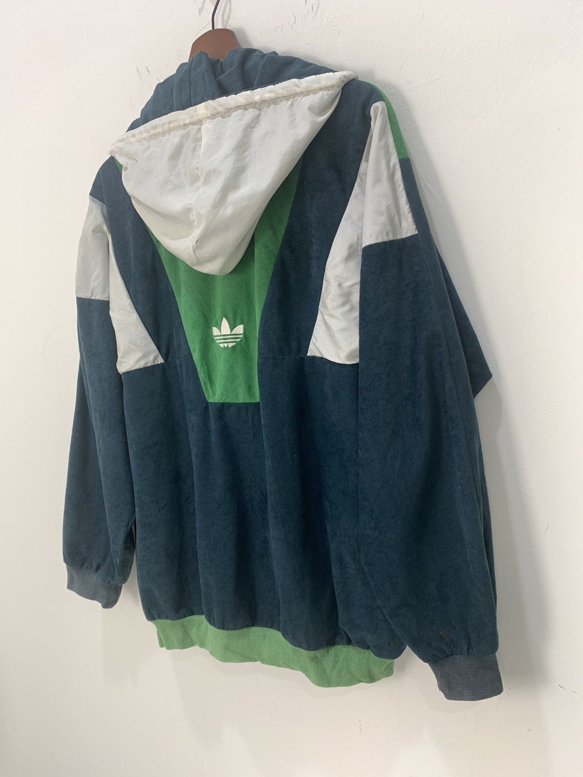 ADIDAS Vintage 90s Fullprinted Striped Zipper Hoodie Jacket