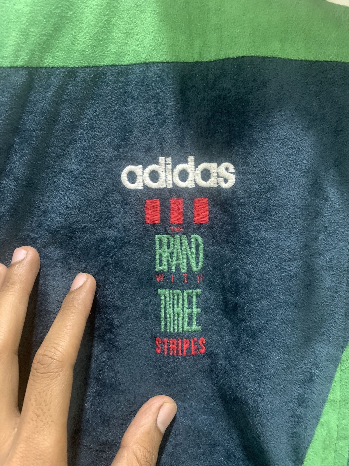 ADIDAS Vintage 90s Fullprinted Striped Zipper Hoodie Jacket