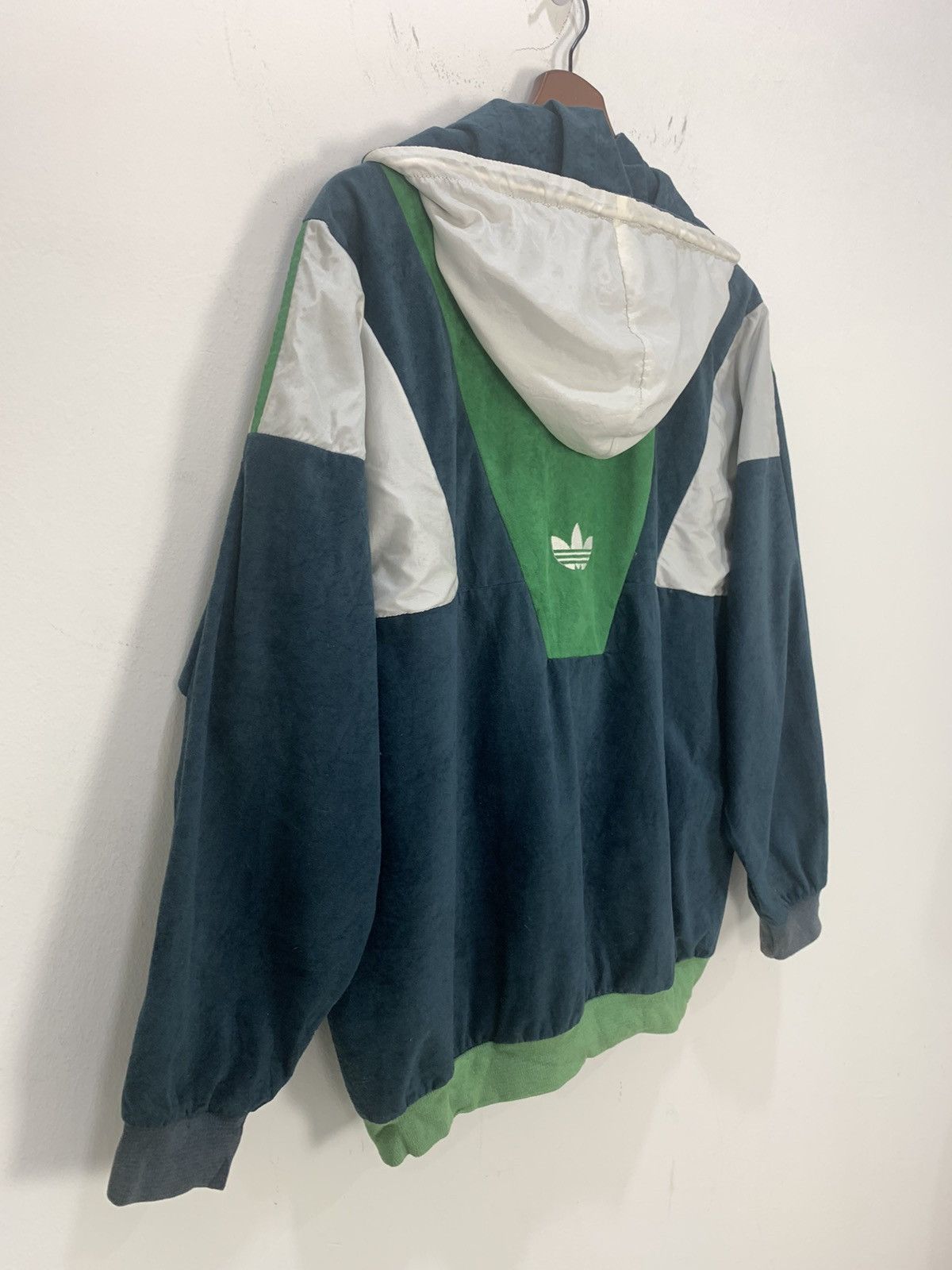 ADIDAS Vintage 90s Fullprinted Striped Zipper Hoodie Jacket