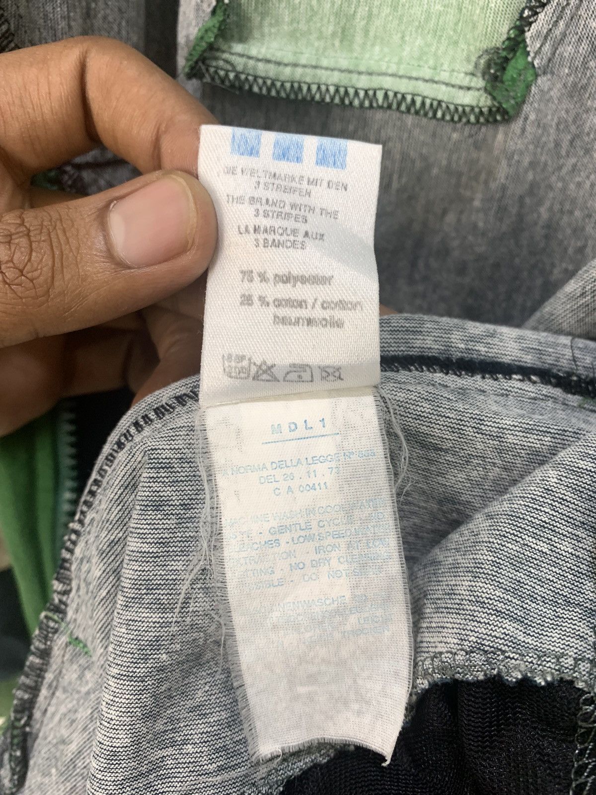 ADIDAS Vintage 90s Fullprinted Striped Zipper Hoodie Jacket