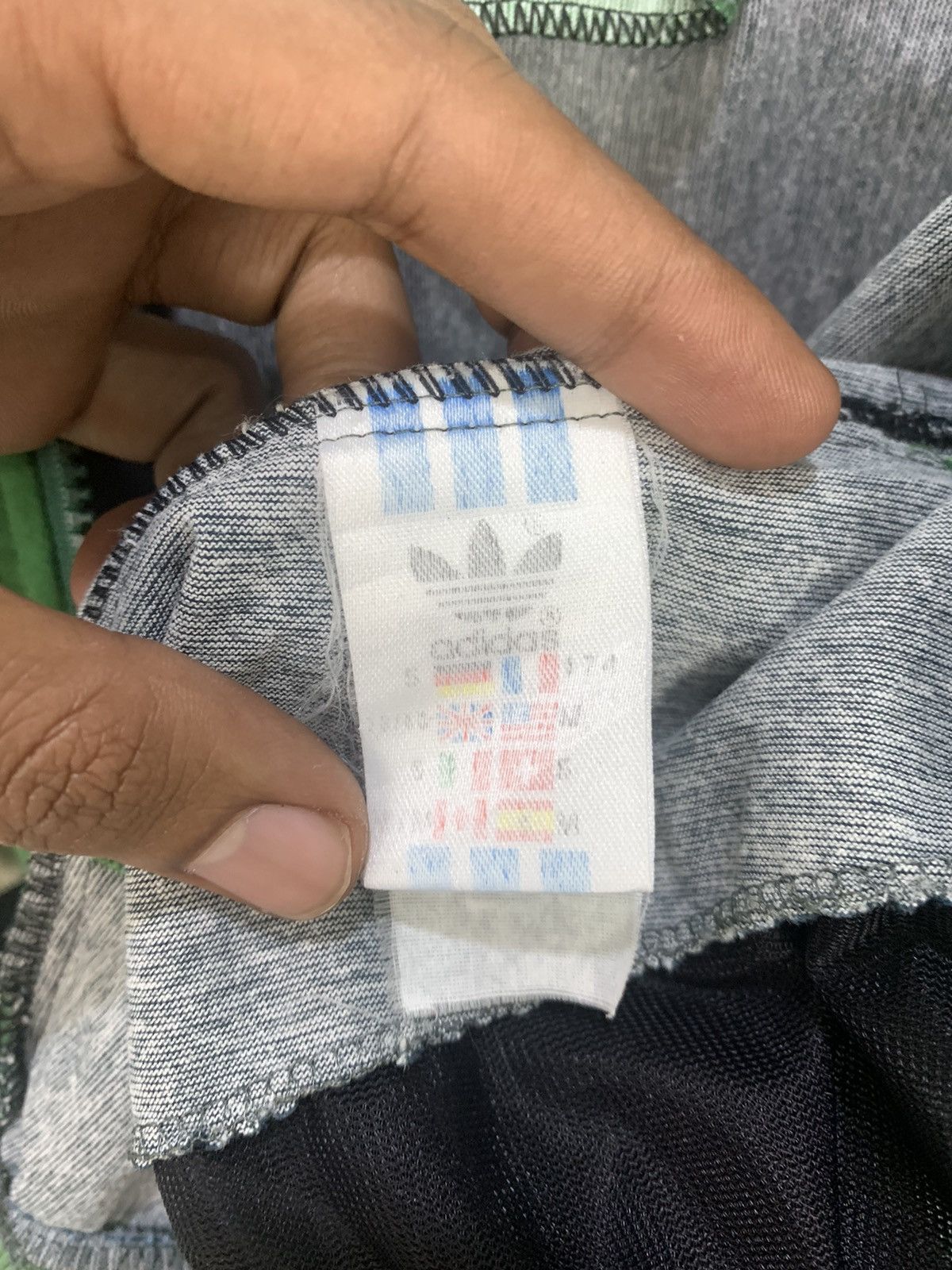 ADIDAS Vintage 90s Fullprinted Striped Zipper Hoodie Jacket