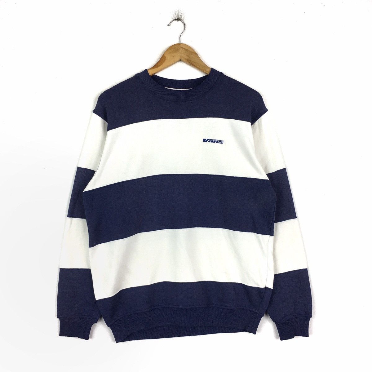image of Vans Usa Skateboard Stripes Sweatshirts Jumper in White, Men's (Size Large)