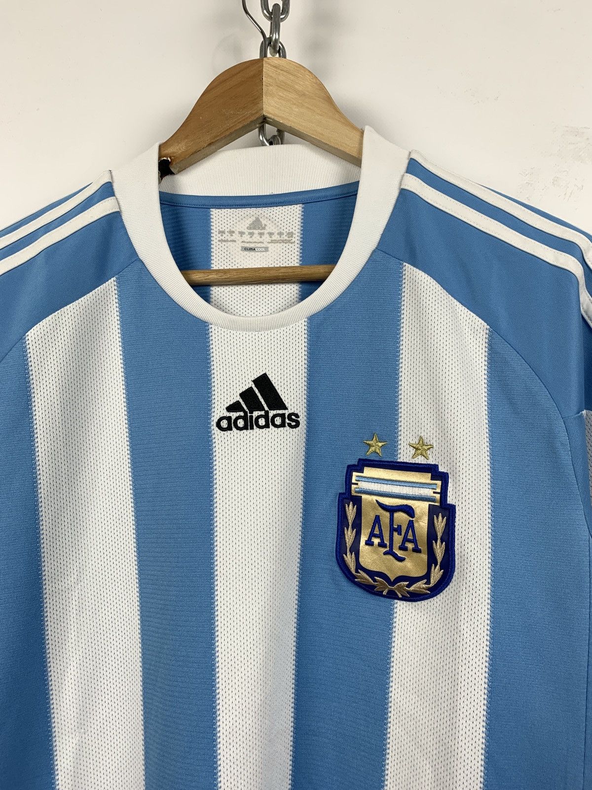 Adidas Adidas Argentina 2010 Home Soccer Jersey Size US M / EU 48-50 / 2 - 5 Thumbnail