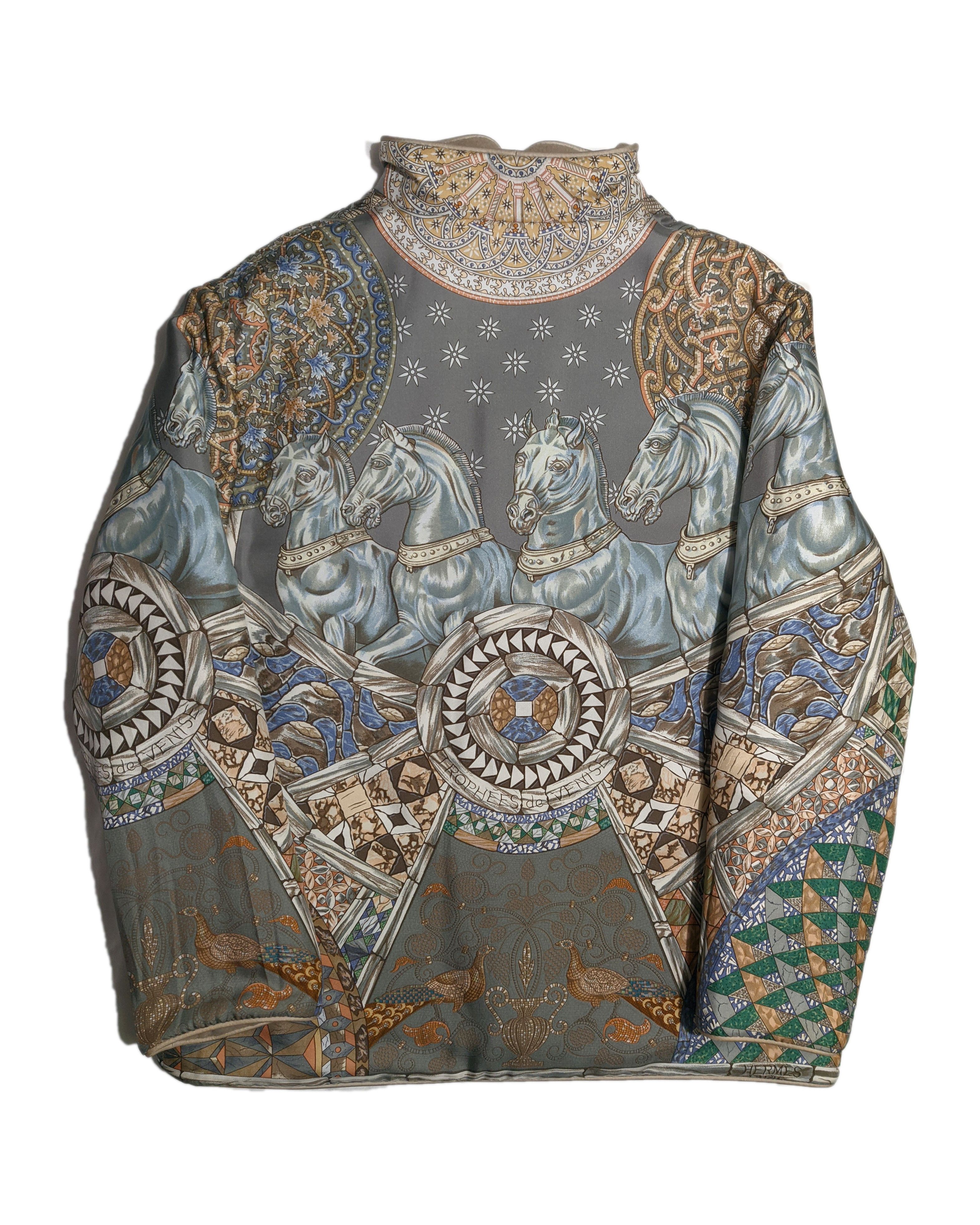 Hermes F/W 2001 Hermes Trophees De Venise Silk Jacket By Margiela Size US S / EU 44-46 / 1 - 1 Thumbnail