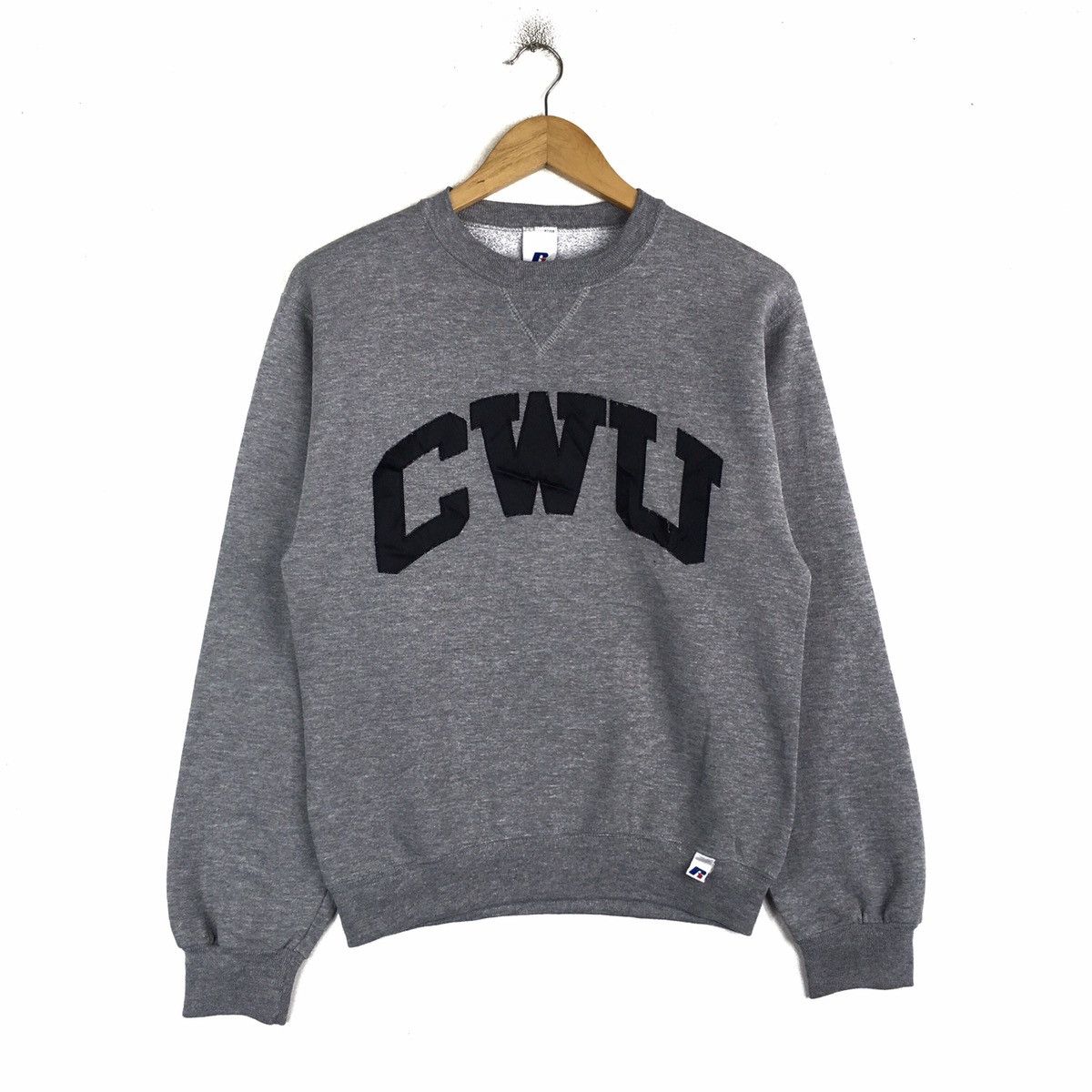 image of American College x Russell Athletic Vintage Central Washington University Sweatshirt Pullover in Gr