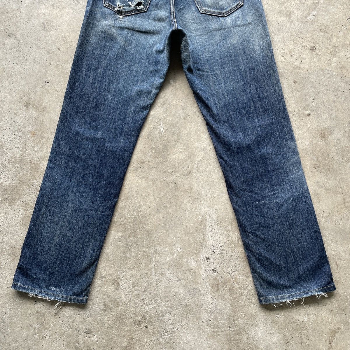 Japanese Brand × Vintage W30💥 Vintage Japanese Faded Distressed Denim Jeans Pants Size US 30 / EU 46 - 10 Thumbnail