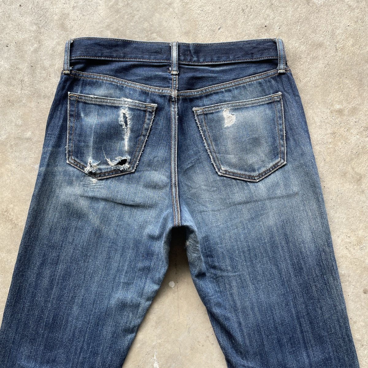 Japanese Brand × Vintage W30💥 Vintage Japanese Faded Distressed Denim Jeans Pants Size US 30 / EU 46 - 11 Thumbnail