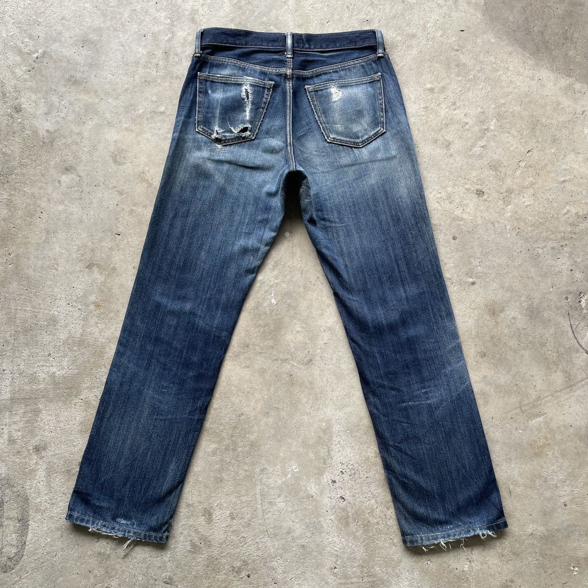 Japanese Brand × Vintage W30💥 Vintage Japanese Faded Distressed Denim Jeans Pants Size US 30 / EU 46 - 12 Thumbnail