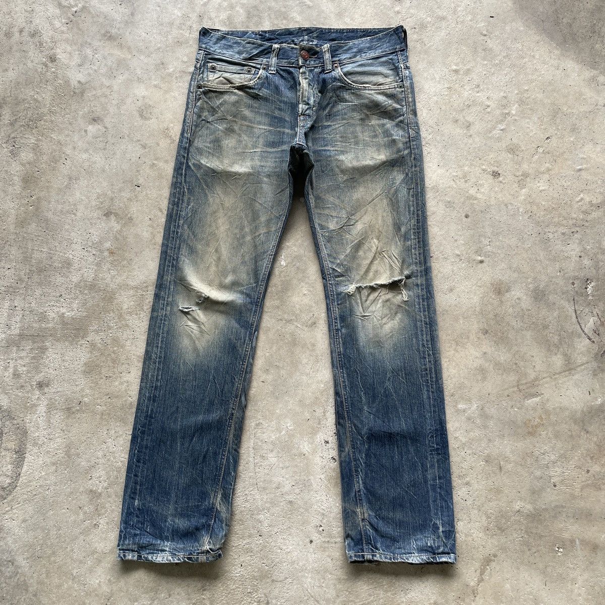 Edwin Vintage Edwin Faded Jeans Rusty Wash Distessed Denim Pants Size US 34 / EU 50 - 1 Thumbnail