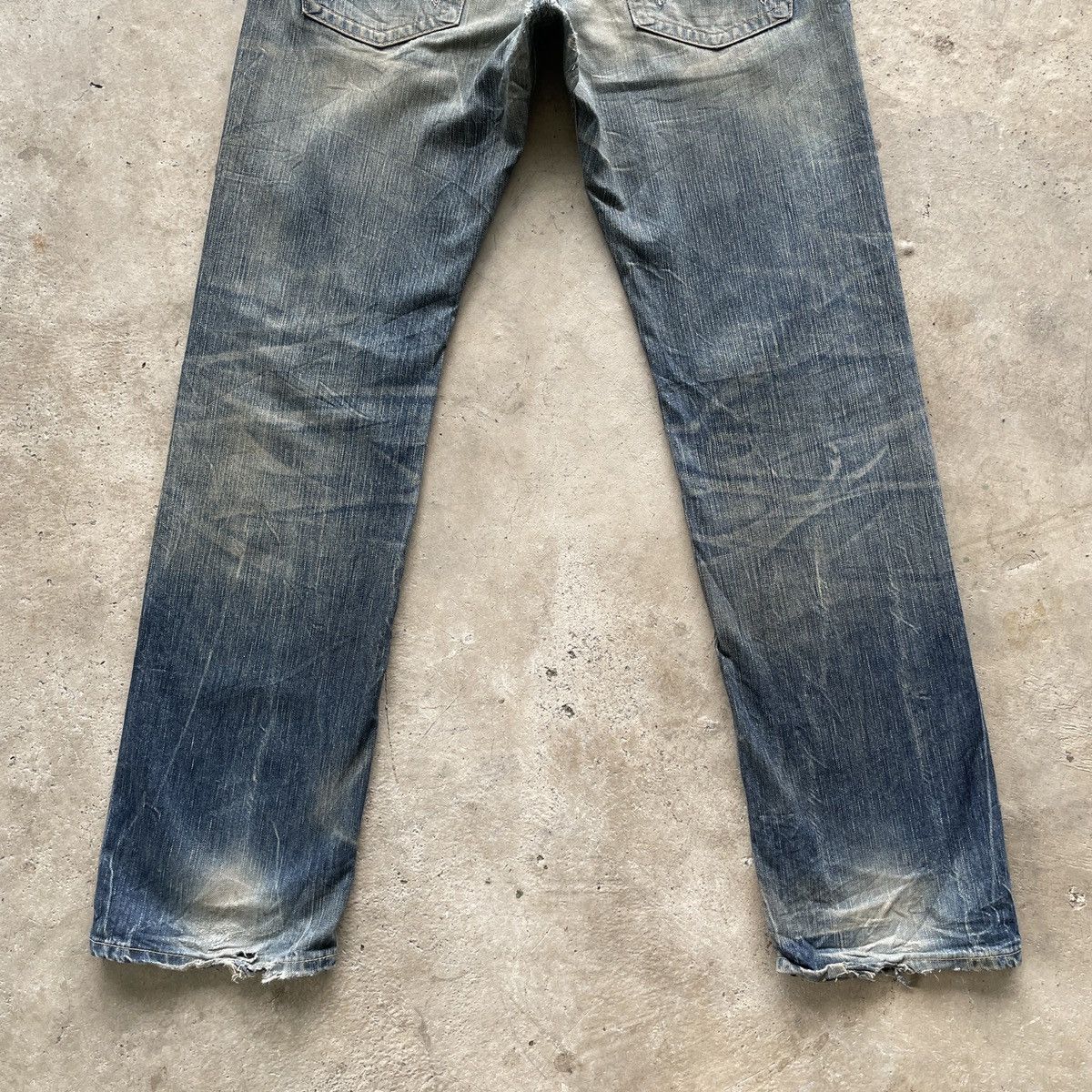 Edwin Vintage Edwin Faded Jeans Rusty Wash Distessed Denim Pants Size US 34 / EU 50 - 12 Thumbnail