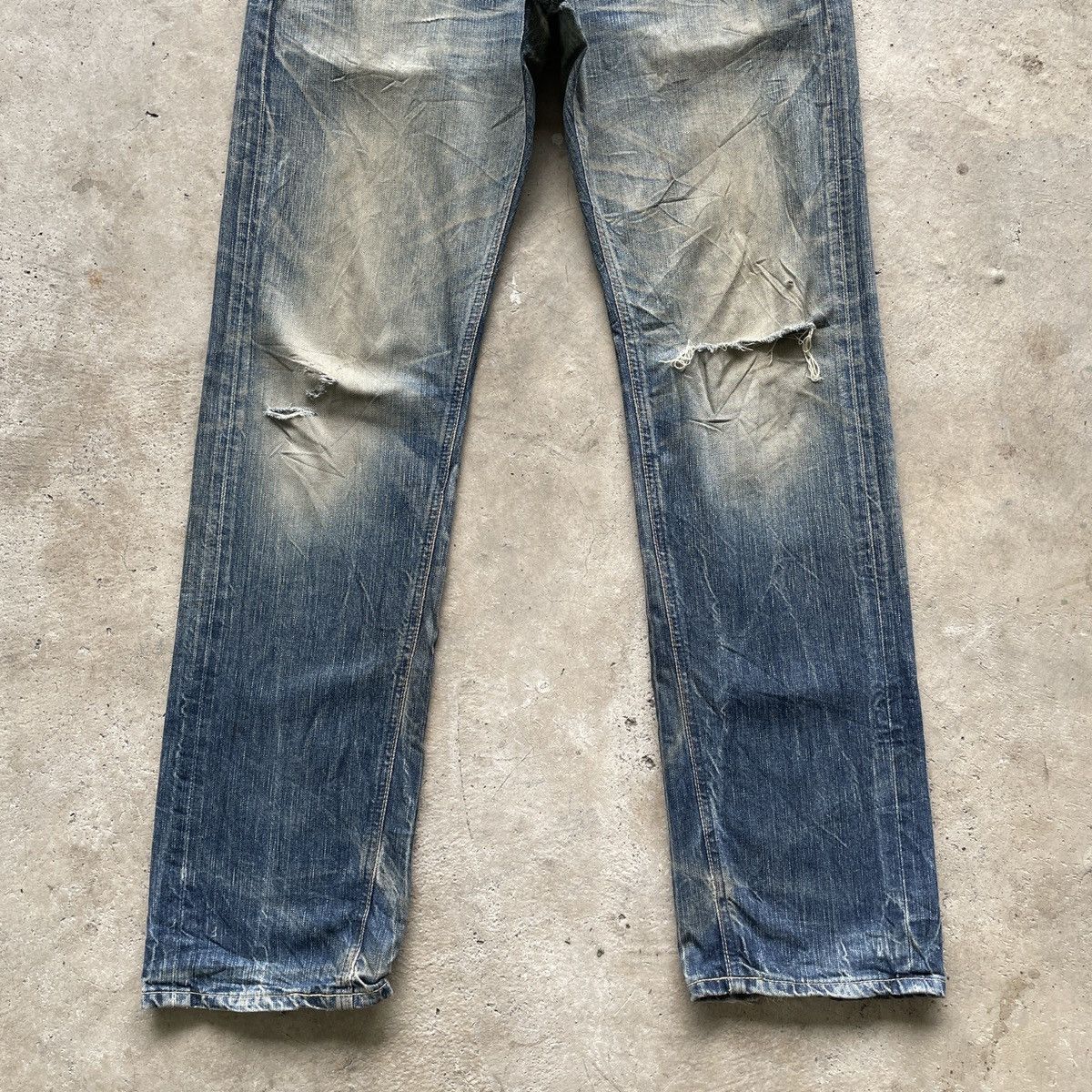 Edwin Vintage Edwin Faded Jeans Rusty Wash Distessed Denim Pants Size US 34 / EU 50 - 4 Thumbnail