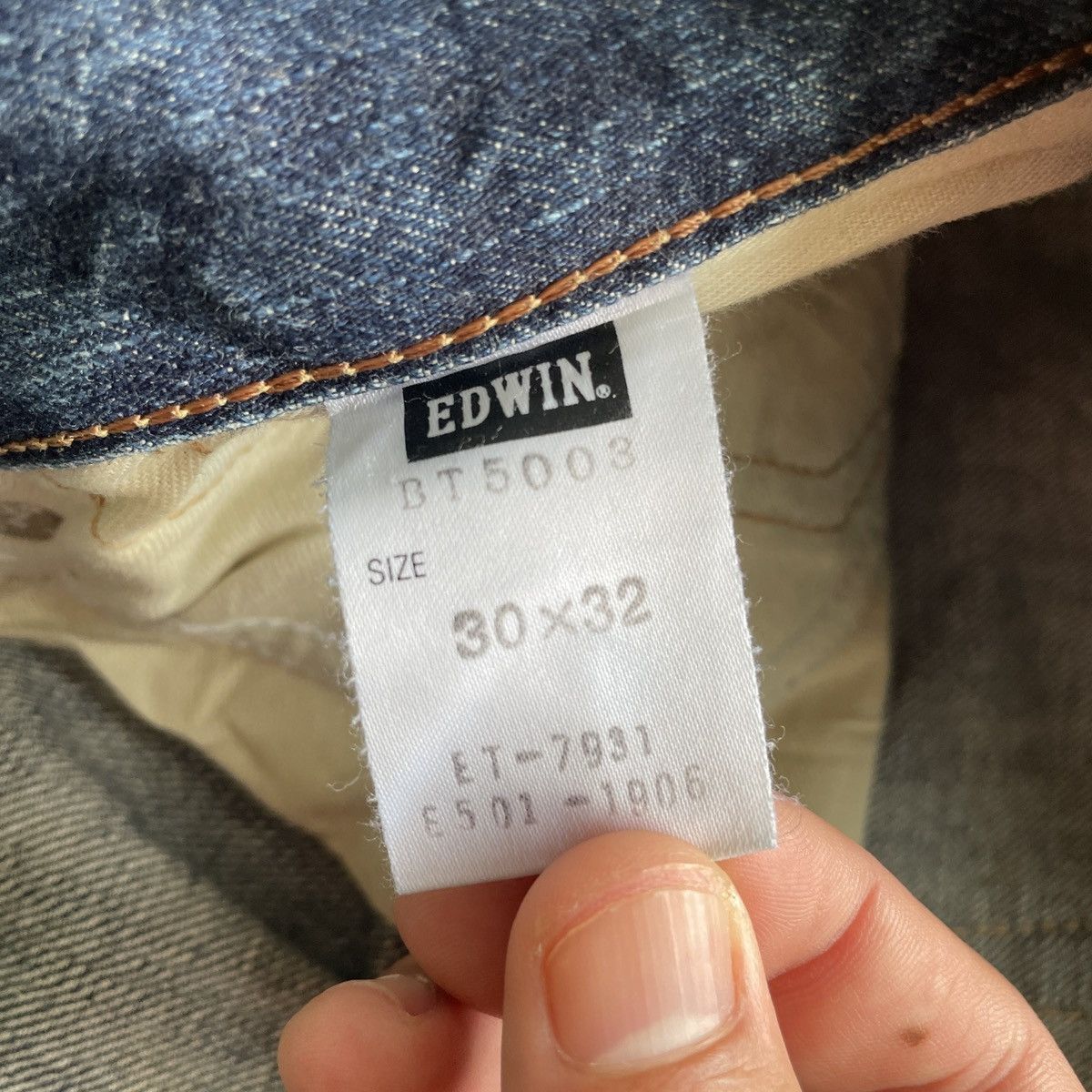 Edwin Vintage Edwin Faded Jeans Rusty Wash Distessed Denim Pants Size US 34 / EU 50 - 8 Thumbnail
