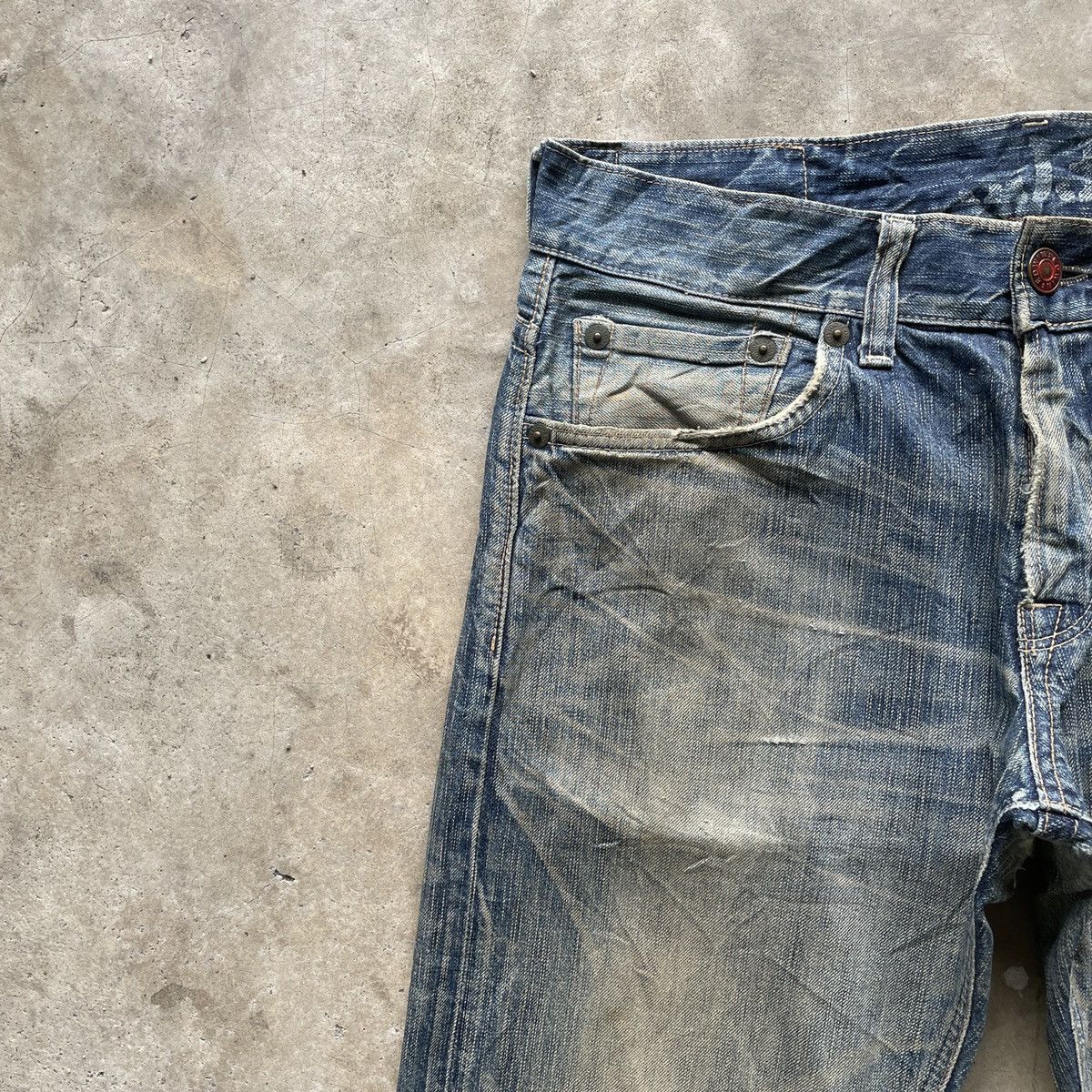 Edwin Vintage Edwin Faded Jeans Rusty Wash Distessed Denim Pants Size US 34 / EU 50 - 5 Thumbnail