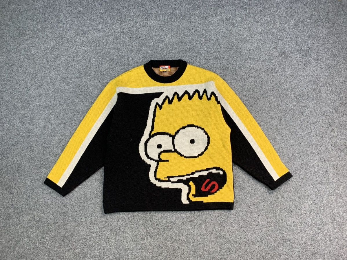 Streetwear × The Simpsons The Simpsons knit sweater Bart big logo | Grailed