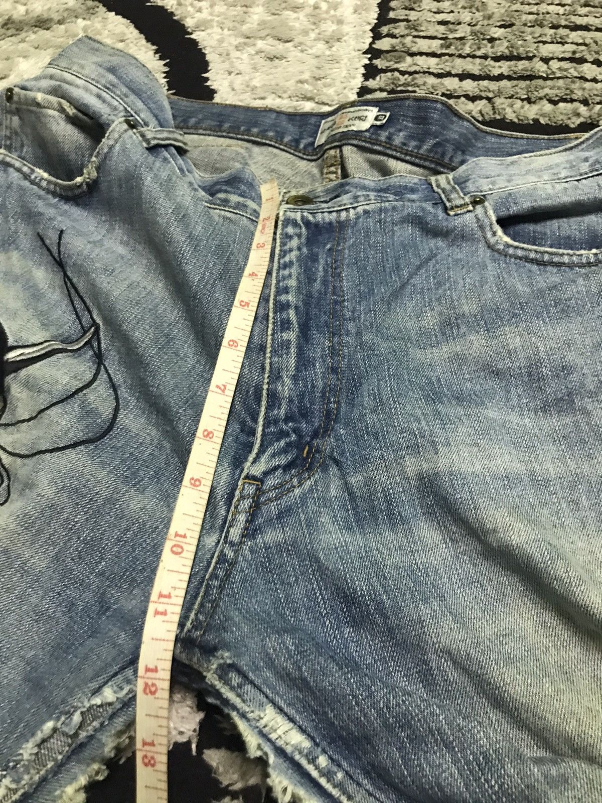 Vintage Kara kuri distressed blue denim jeans Size US 33 - 12 Thumbnail