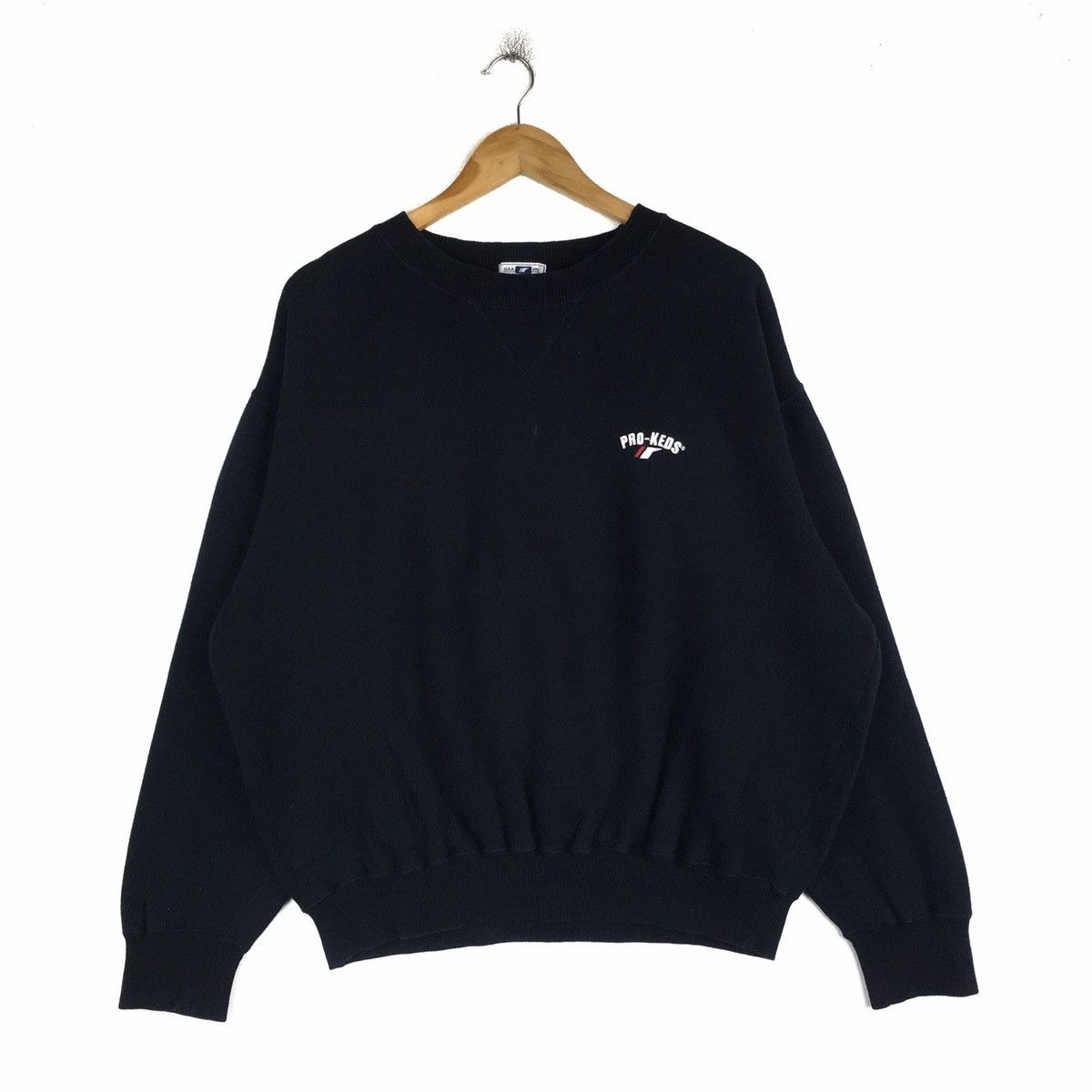image of Pro Keds Sportswear Crewneck Sweatshirt Pullover in Black, Men's (Size XL)