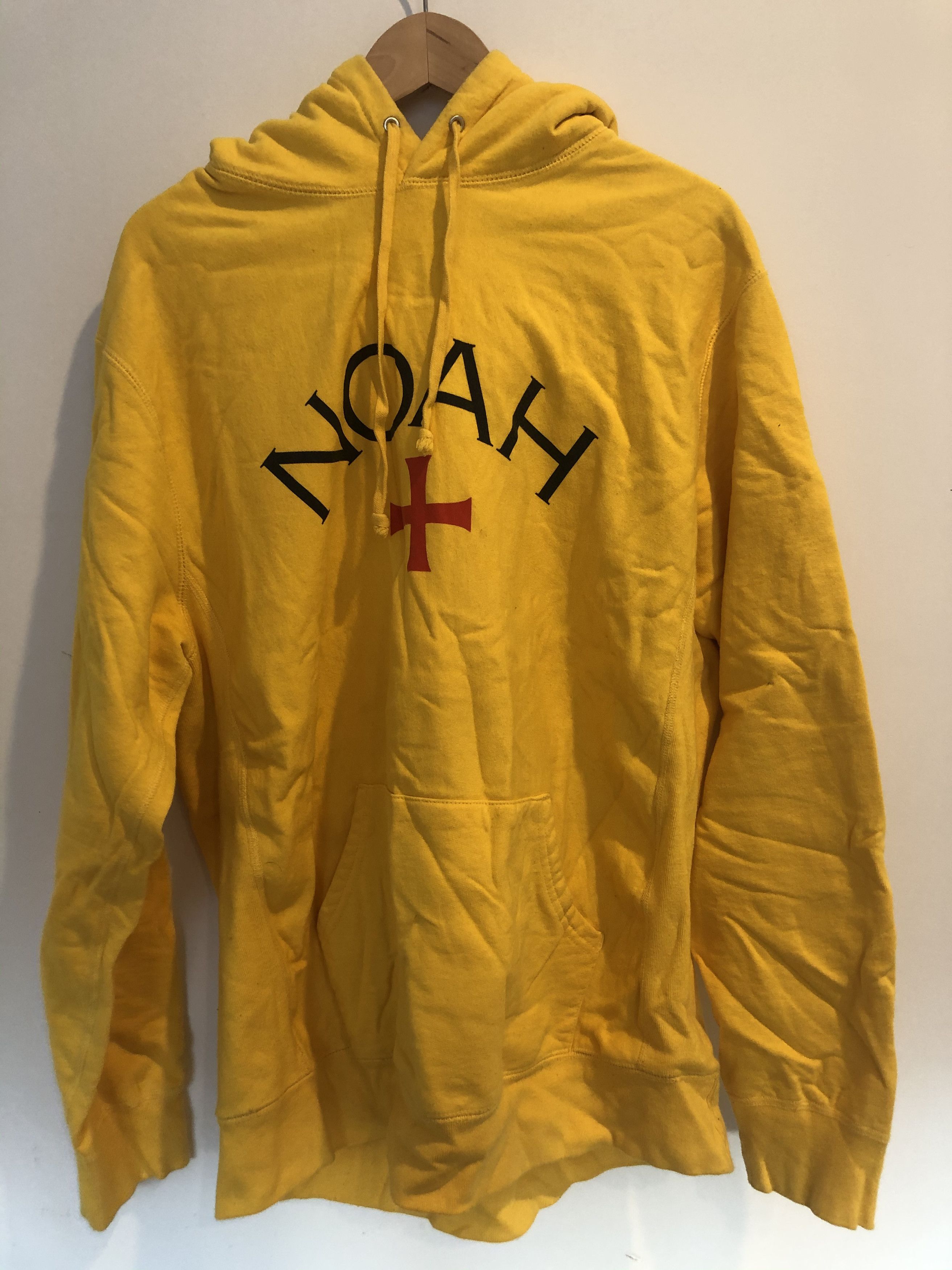 Image of Noah Core Logo Hoodie in Yellow, Men's (Size XL)