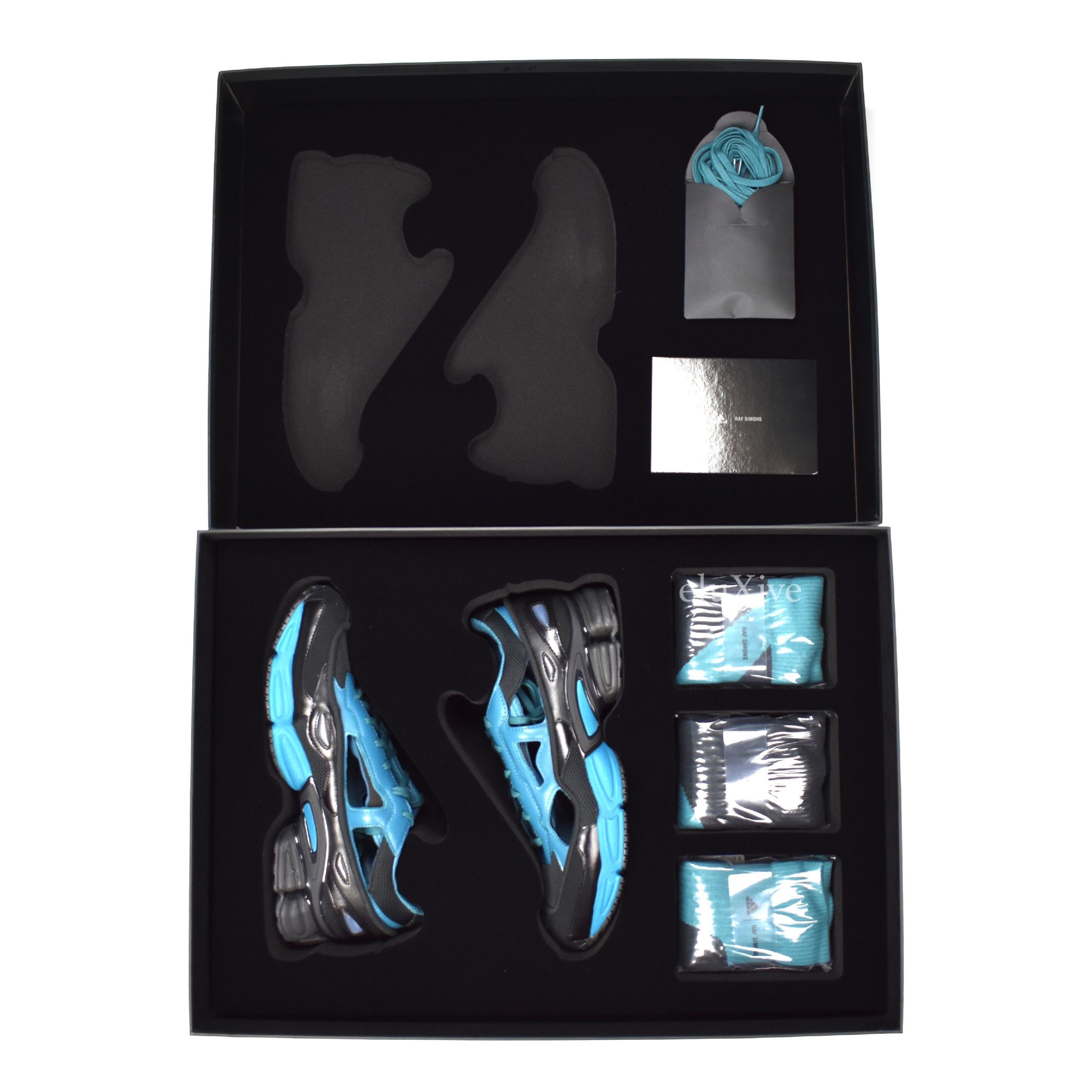 image of Adidas x Raf Simons Limited Raf Ozweego Replicant Black Teal Ds Shoes, Men's (Size 9)