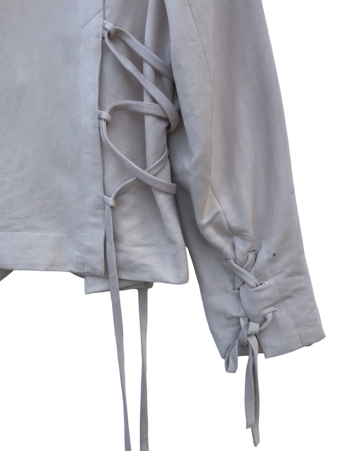 Issey Miyake Rare 80s Issey Miyake i.S. Cropped Jacket Lace-Tie Detail Size S / US 4 / IT 40 - 8 Thumbnail