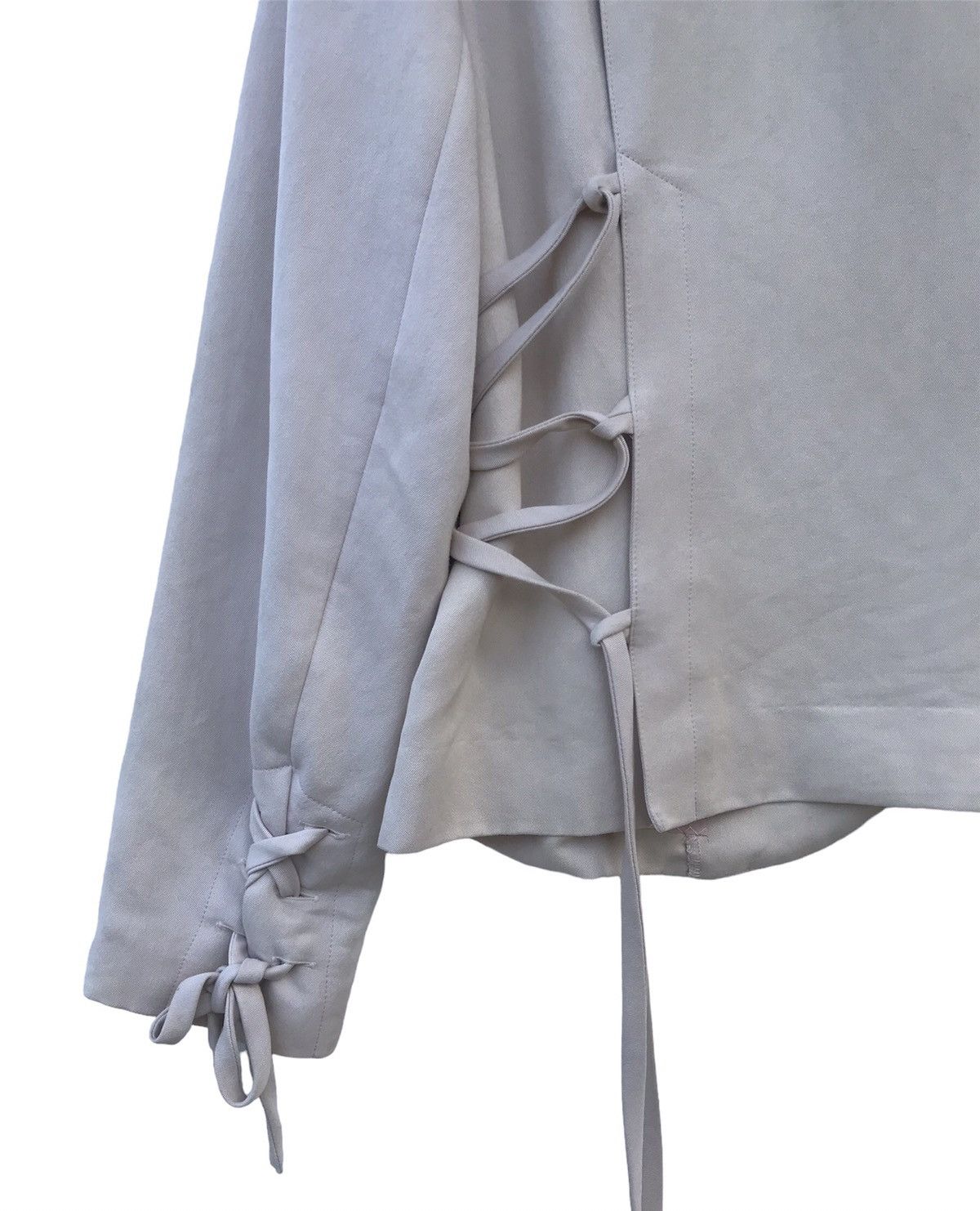 Issey Miyake Rare 80s Issey Miyake i.S. Cropped Jacket Lace-Tie Detail Size S / US 4 / IT 40 - 7 Thumbnail