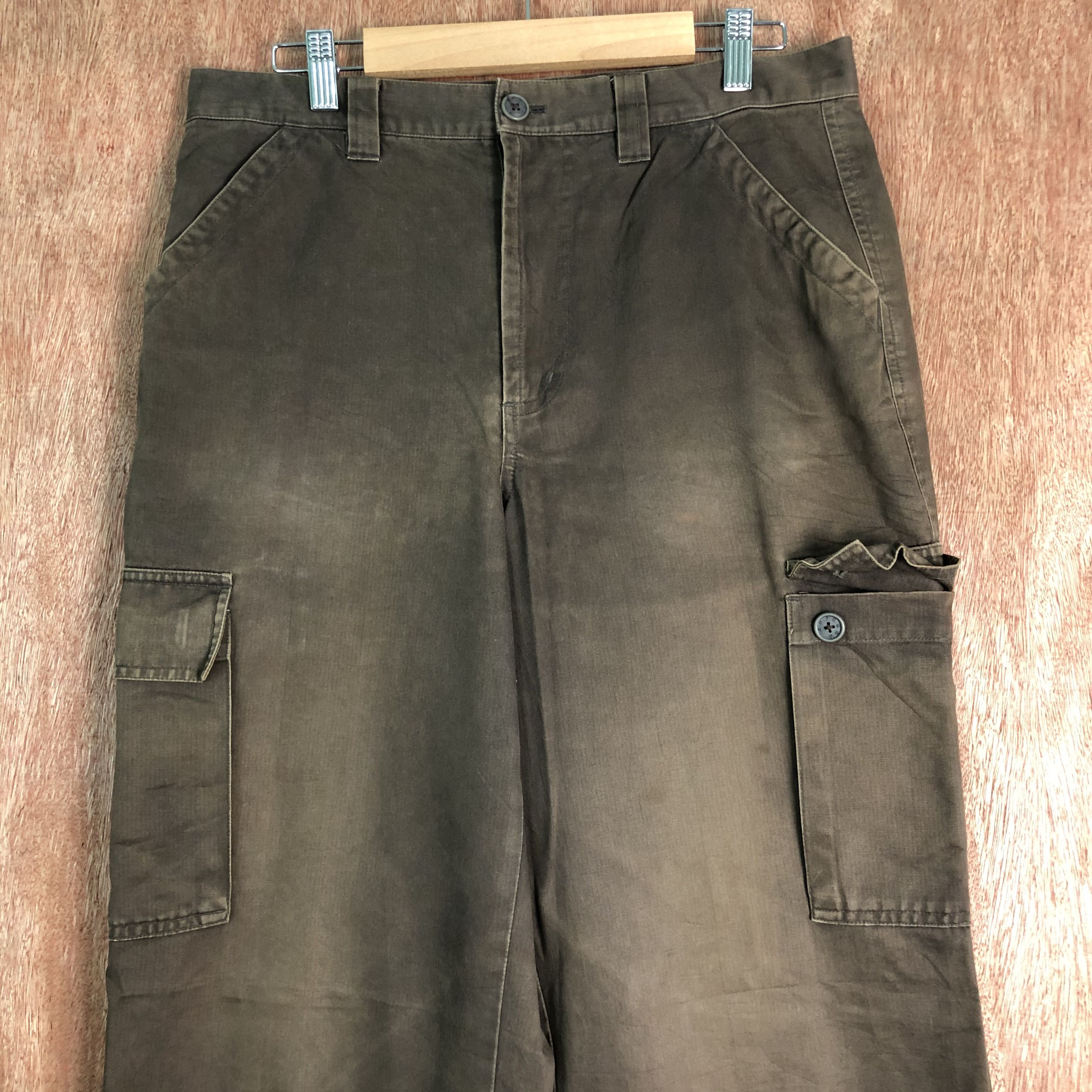 Japanese Brand DLL Superga Sportwear Brown Multipocket Cargo Pants #c094 Size US 30 / EU 46 - 2 Thumbnail