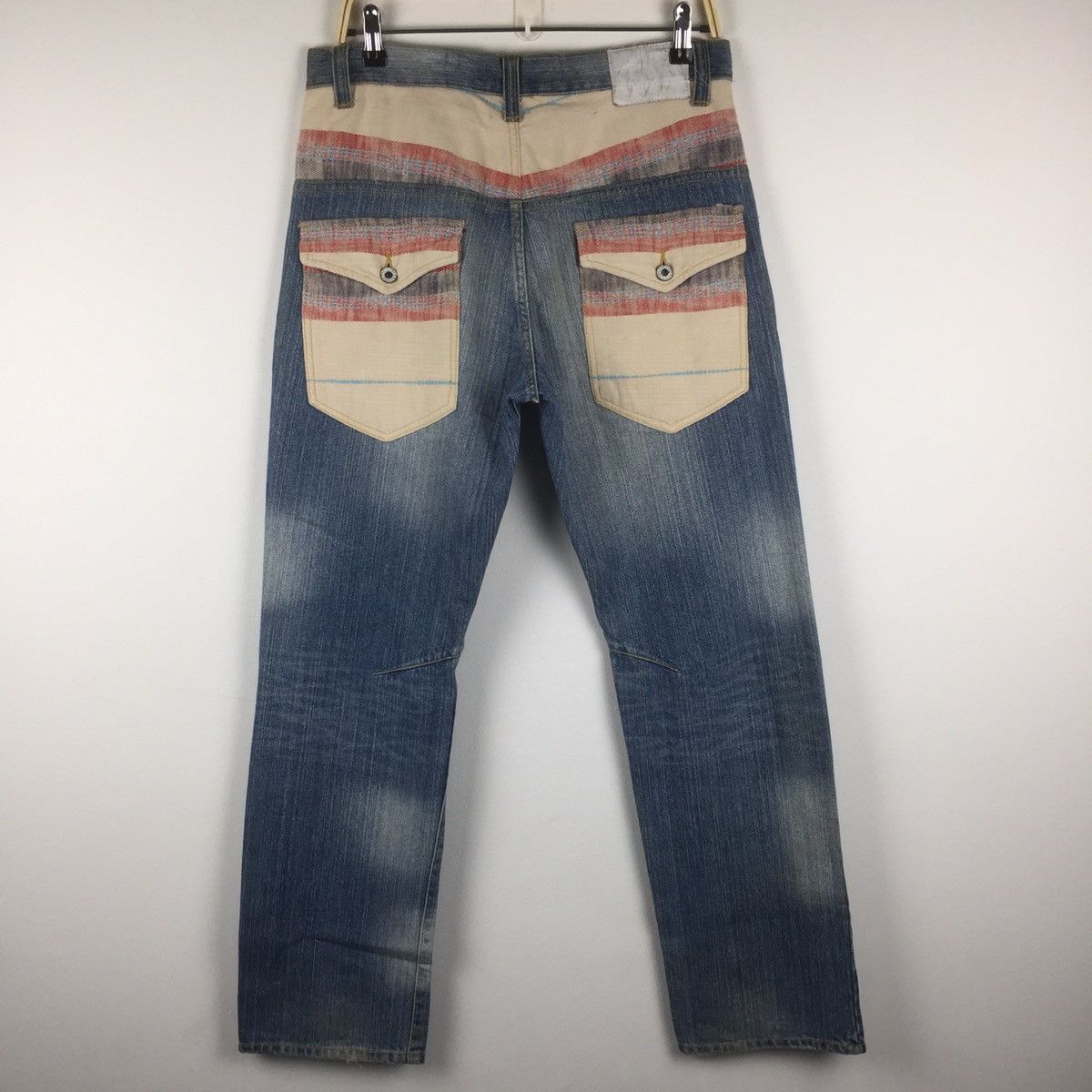 Designer × Jack & Jones Jack & jones jeans patchwork native distressed denim Size US 33 - 1 Thumbnail