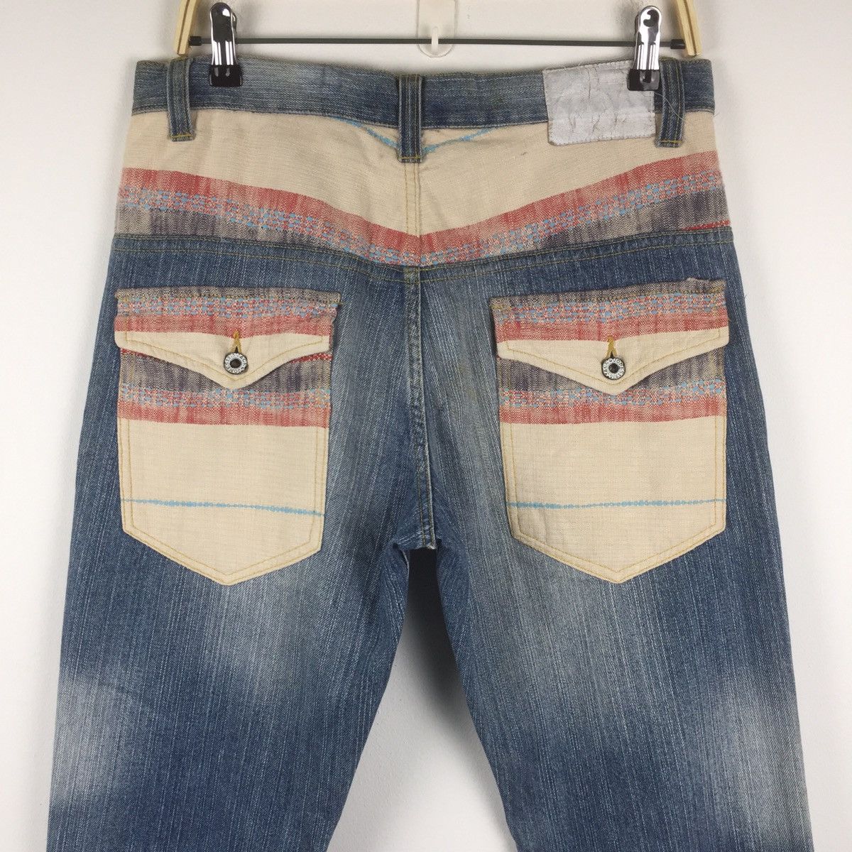 Designer × Jack & Jones Jack & jones jeans patchwork native distressed denim Size US 33 - 7 Thumbnail