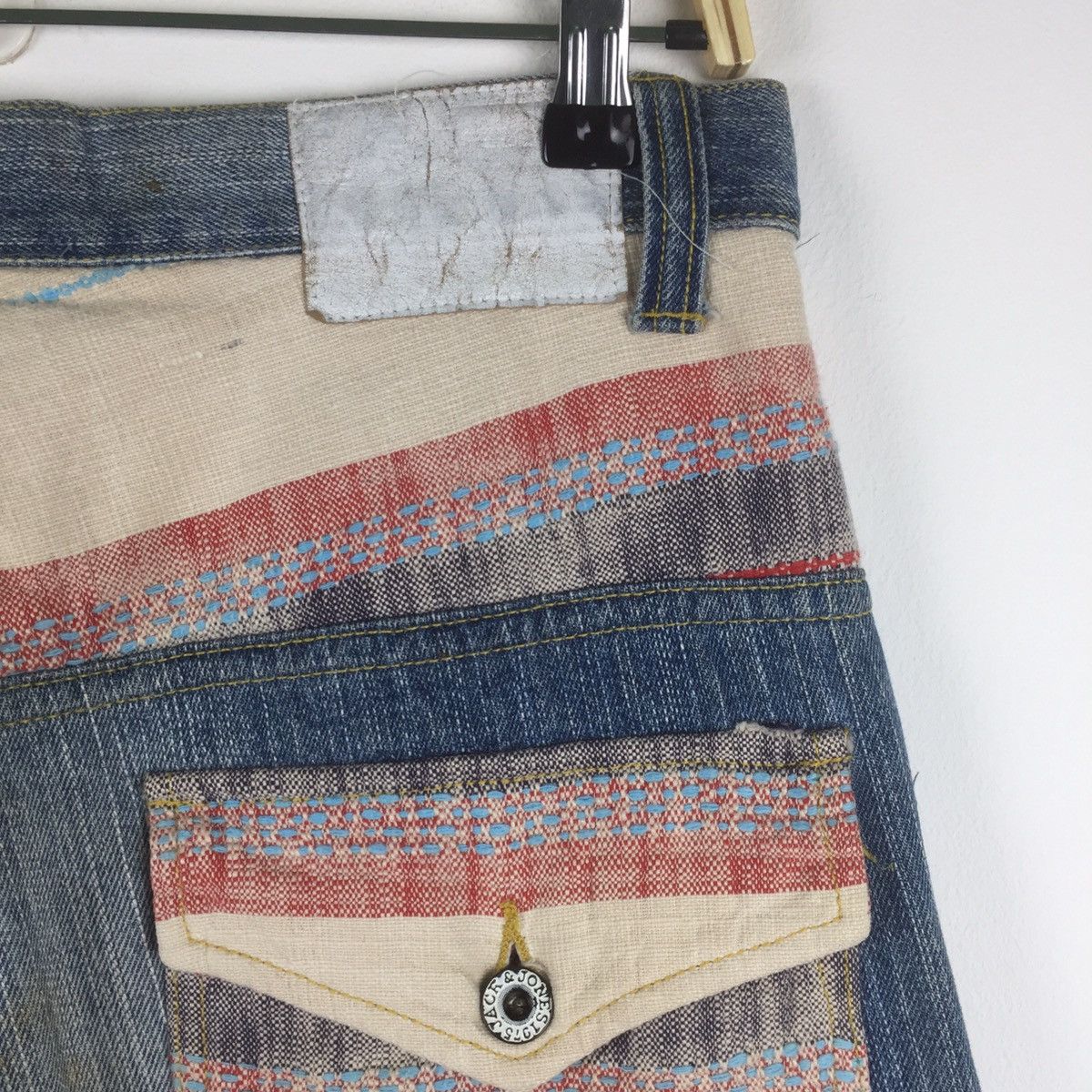 Designer × Jack & Jones Jack & jones jeans patchwork native distressed denim Size US 33 - 8 Thumbnail