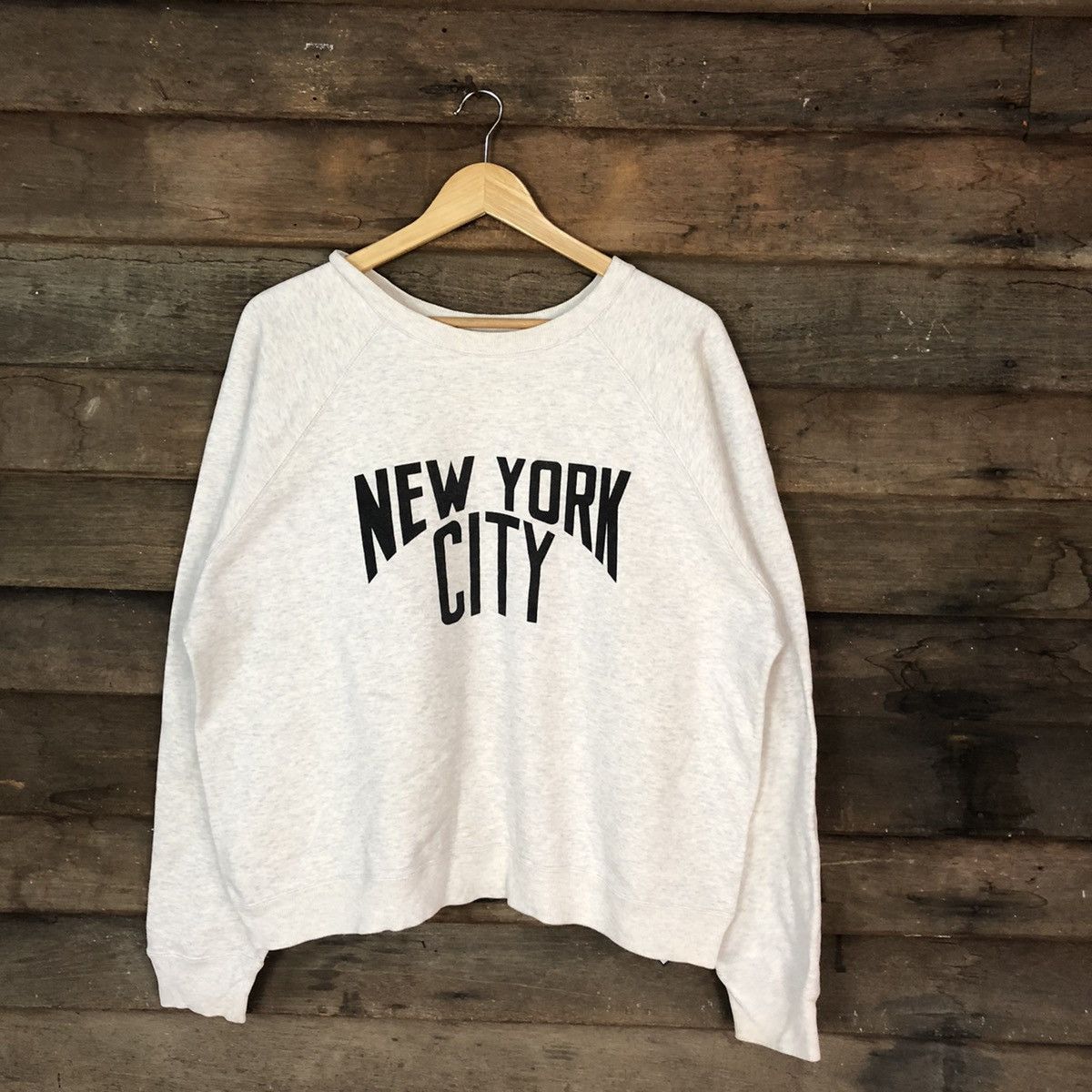 image of Bape x Vintage New York City Crewneck 5142Dl in Grey, Men's (Size Large)