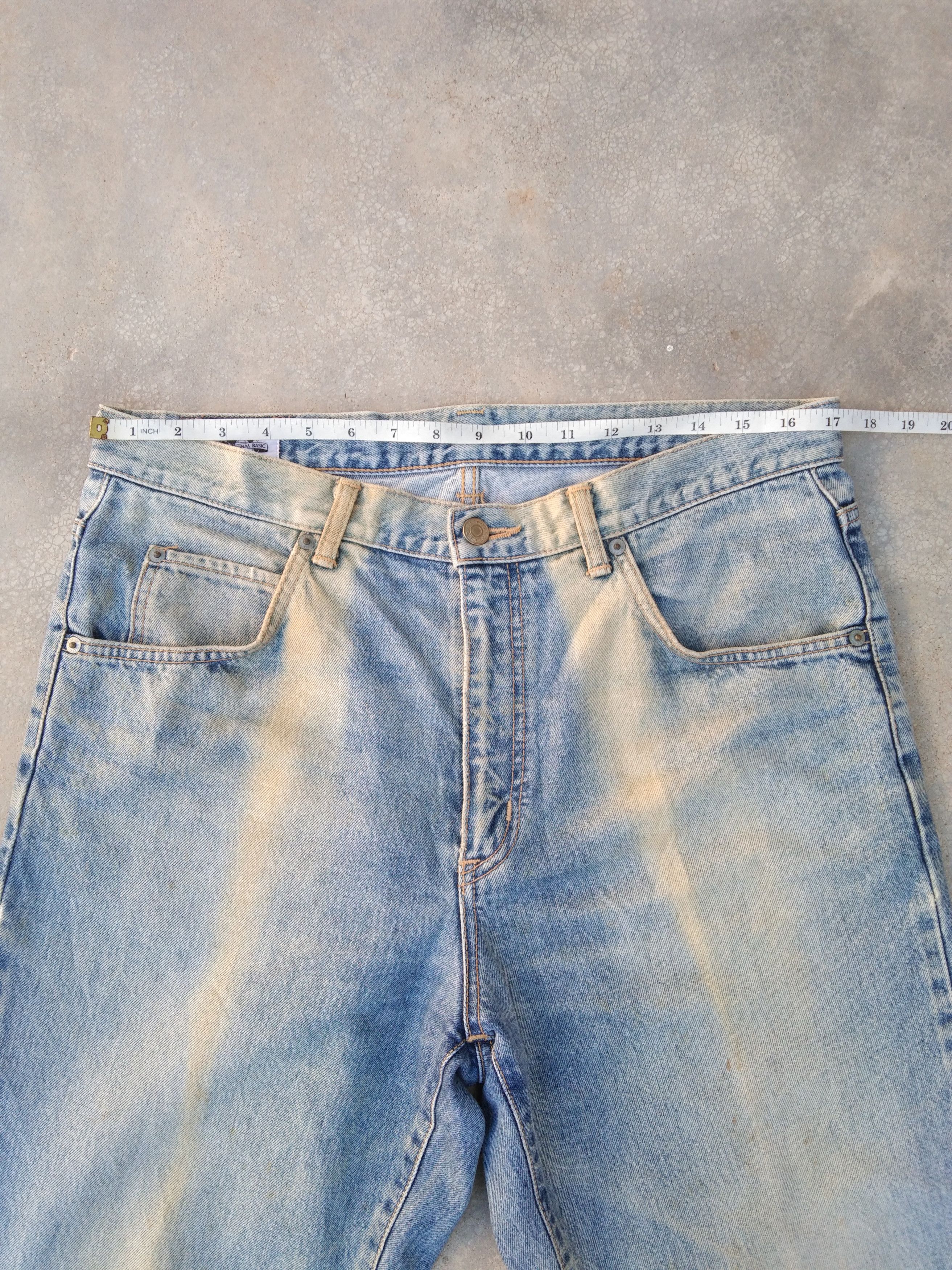 Japanese Brand Vintage Edwin Sun Faded Distressed Jeans 34x30 Size US 34 / EU 50 - 4 Thumbnail