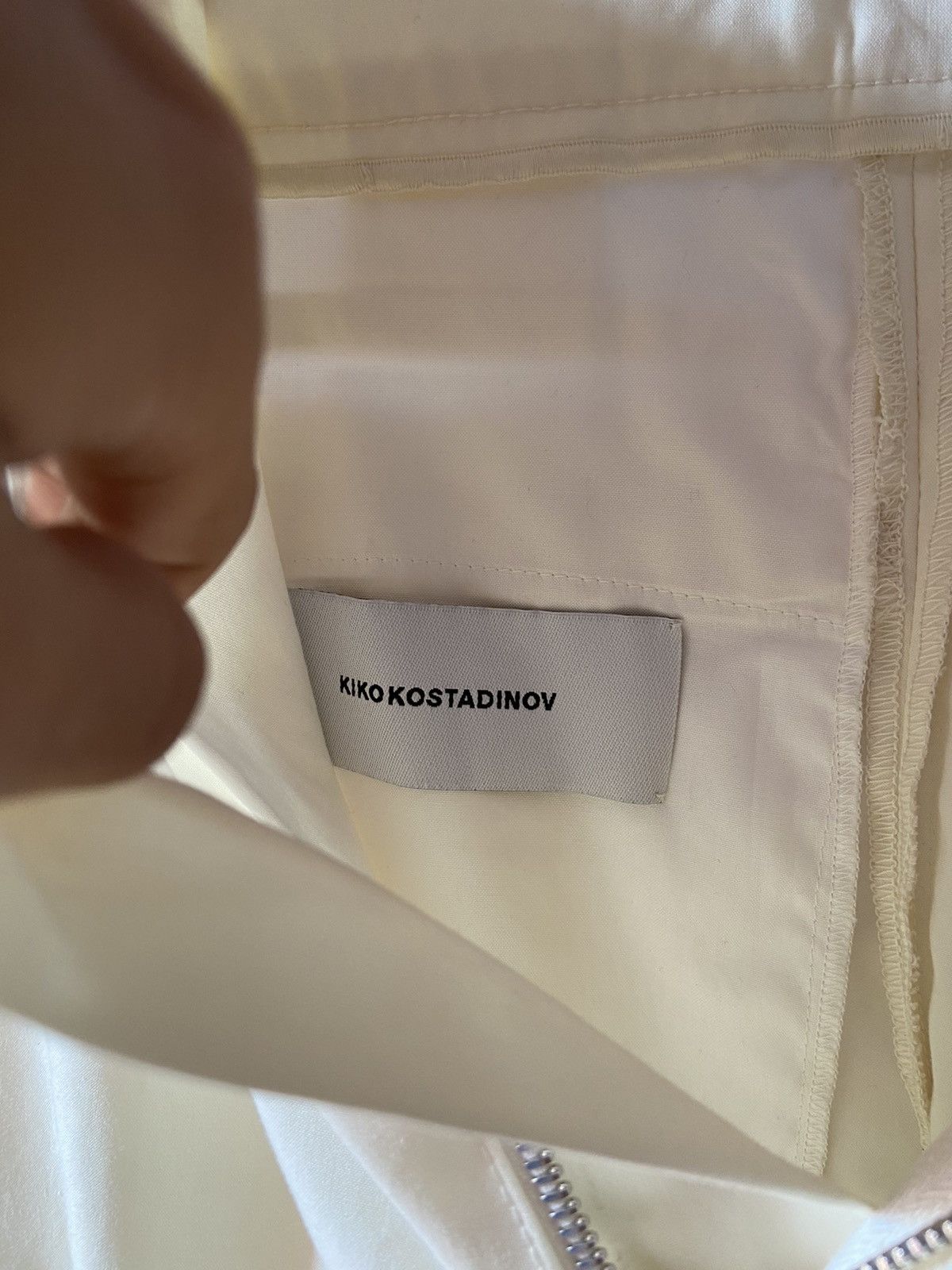 Kiko Kostadinov 0002 White Ventile Triple Dart Trousers 🎯 Size US 27 - 11 Thumbnail