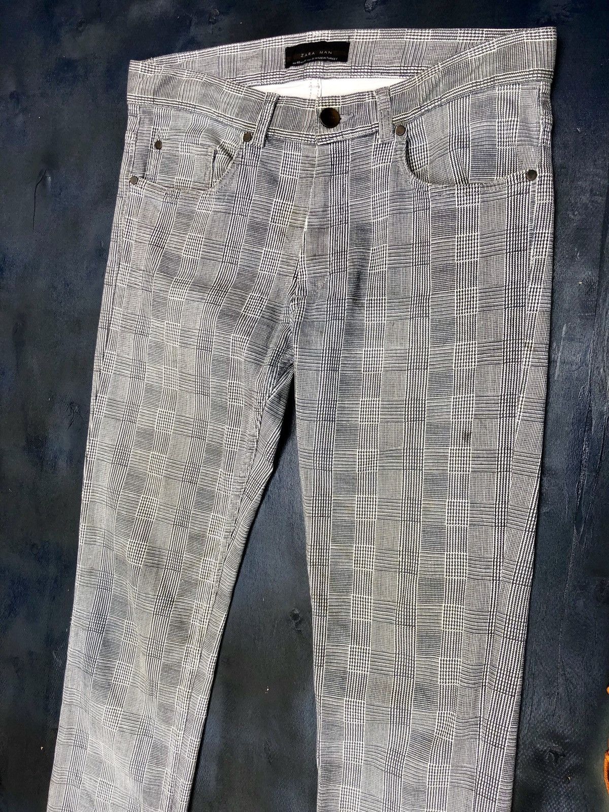 Zara Zara Plaid Denim Pants Size US 31 - 4 Thumbnail
