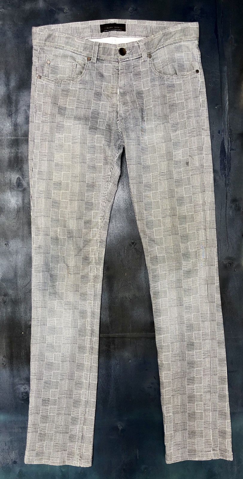 Zara Zara Plaid Denim Pants Size US 31 - 2 Thumbnail