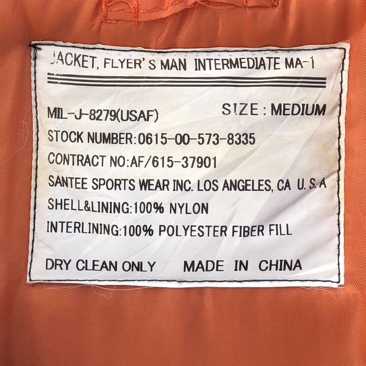 Vintage Vintage USAF Intermediate MA-1 Mens Flying Bomber Jacket Size US M / EU 48-50 / 2 - 10 Thumbnail