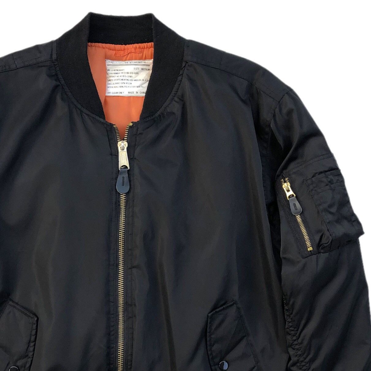 Vintage Vintage USAF Intermediate MA-1 Mens Flying Bomber Jacket Size US M / EU 48-50 / 2 - 2 Thumbnail