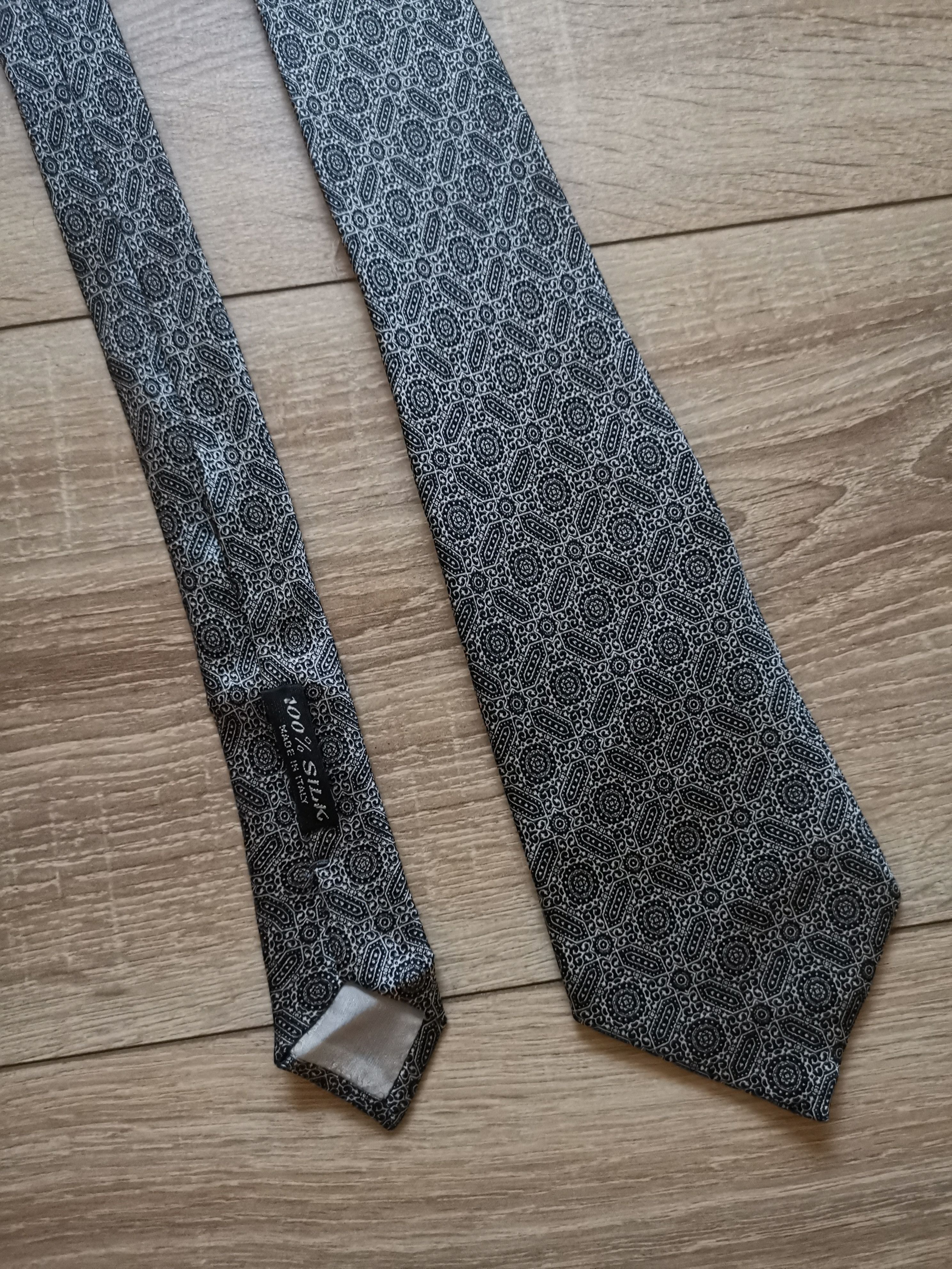 Stefano Ricci Gray Geometric Long Classic Width Silk Tie Size ONE SIZE - 1 Thumbnail