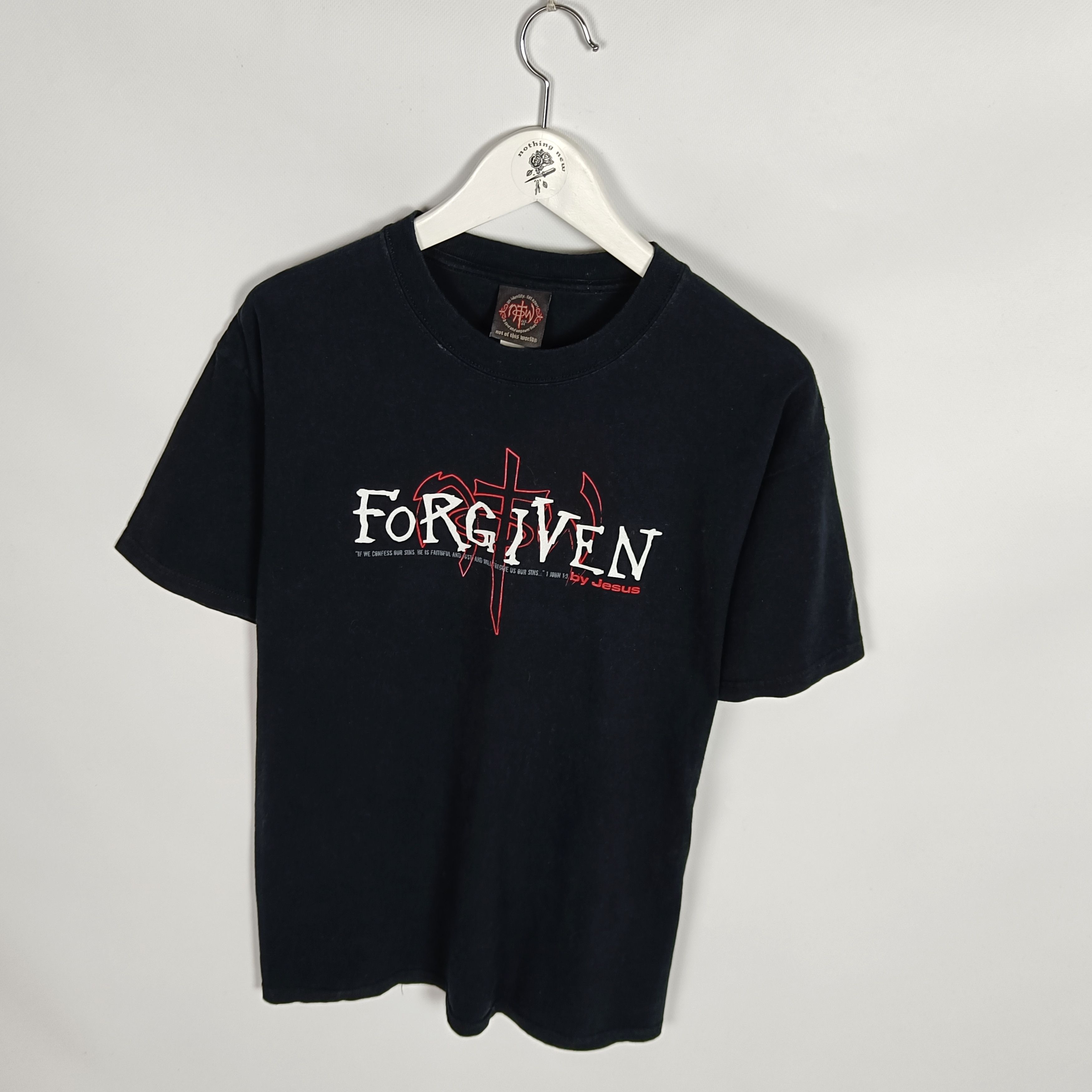 Vintage Vintage Y2K forgiven bible poem Jesus tshirt Size US L / EU 52-54 / 3 - 2 Thumbnail
