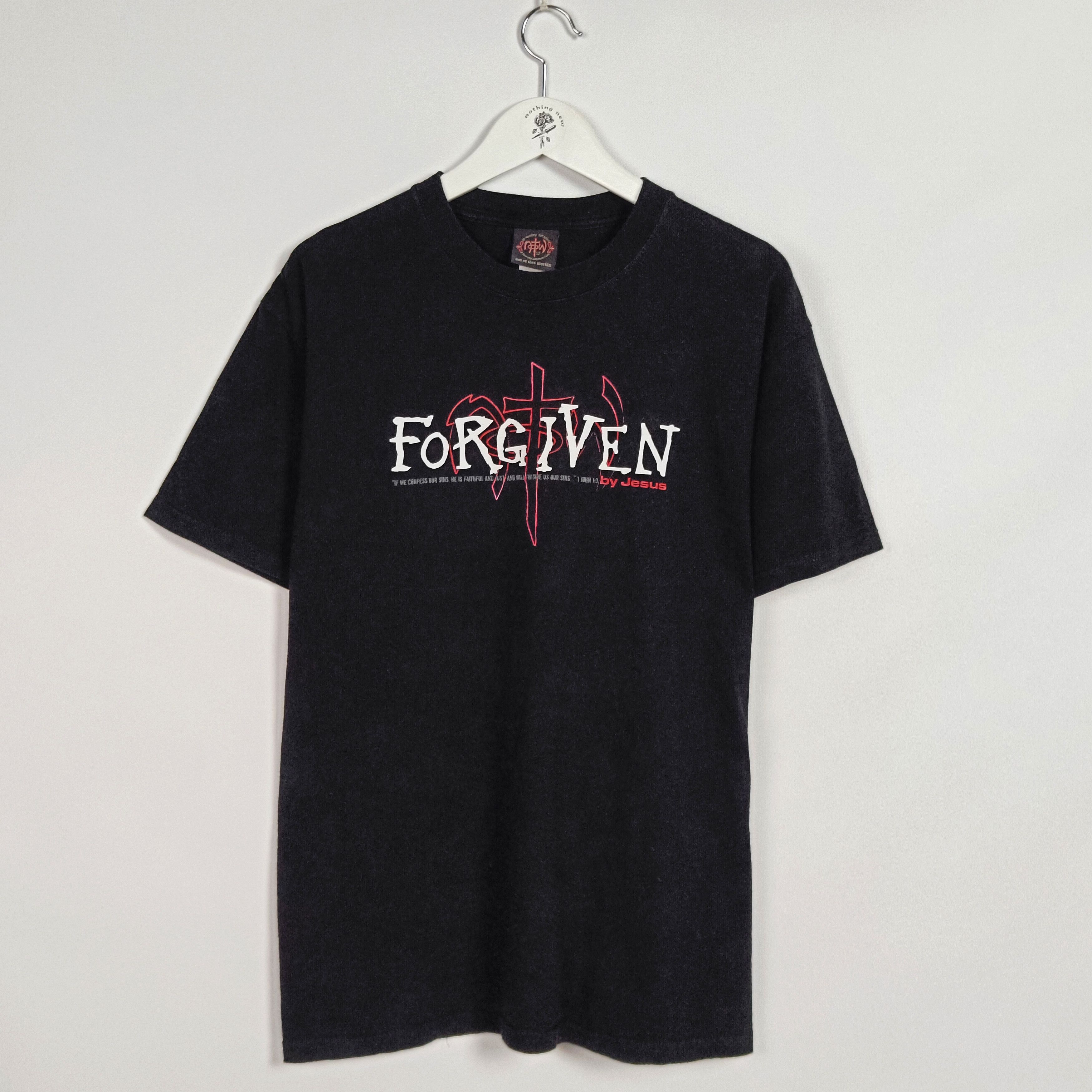 Vintage Vintage Y2K forgiven bible poem Jesus tshirt Size US L / EU 52-54 / 3 - 1 Thumbnail