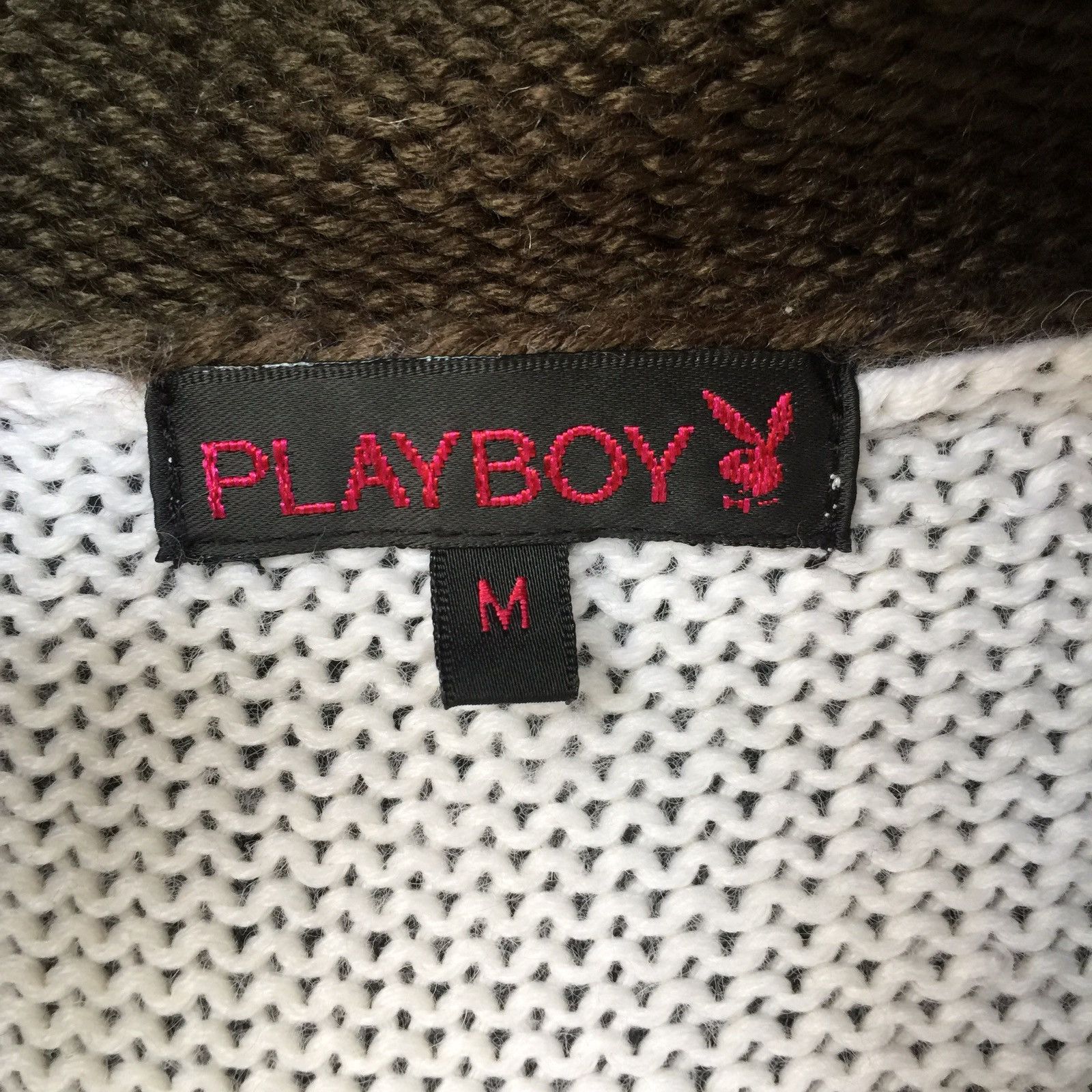 Playboy × Vintage Vintage PlayBoy Sweater Hood Knit Big Logo Size M / US 6-8 / IT 42-44 - 12 Thumbnail