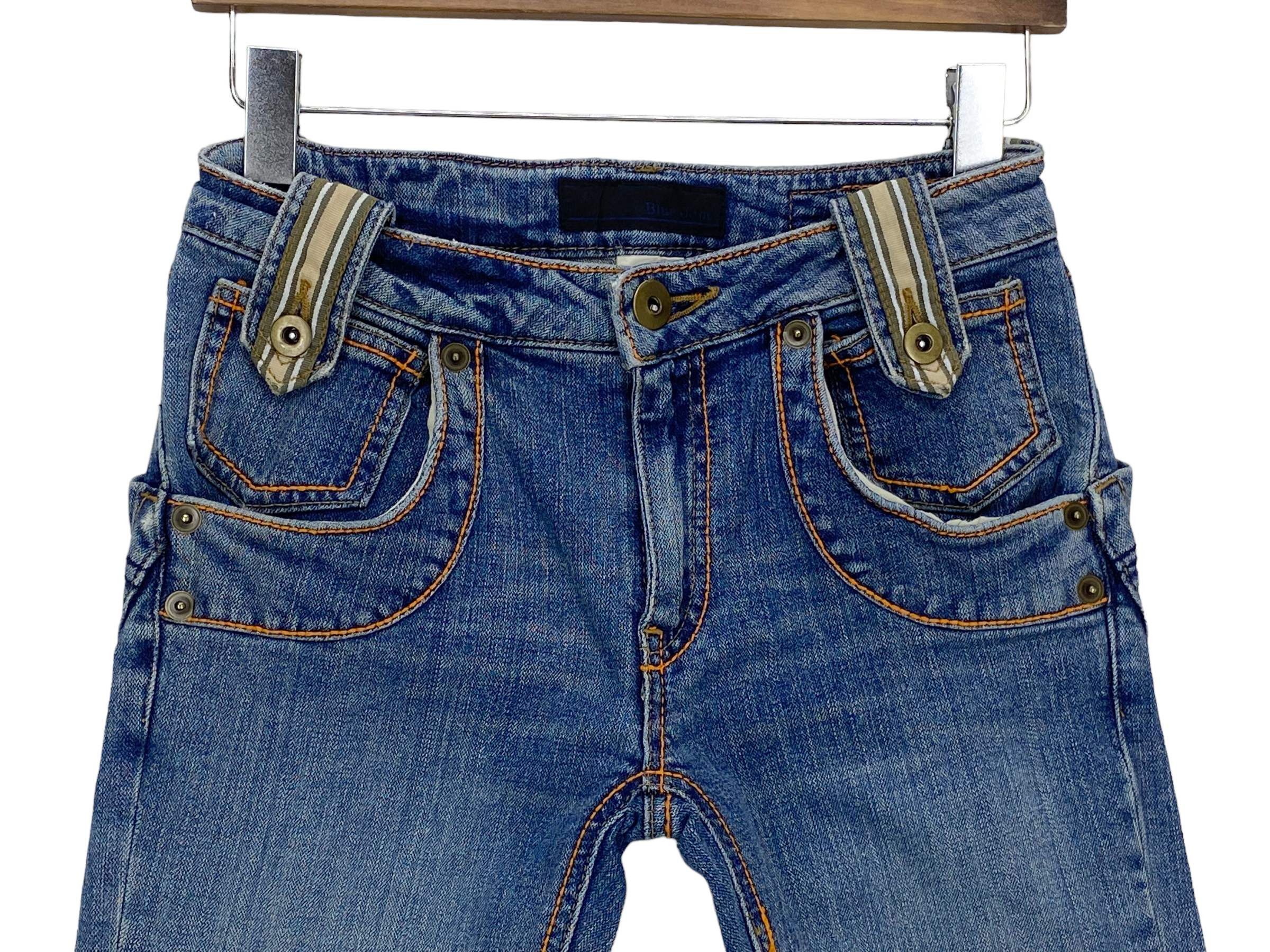 Other Blue Jam Art Flare Jeans - Japanese Vintage Distressed Denim Size 27" / US 4 / IT 40 - 4 Thumbnail