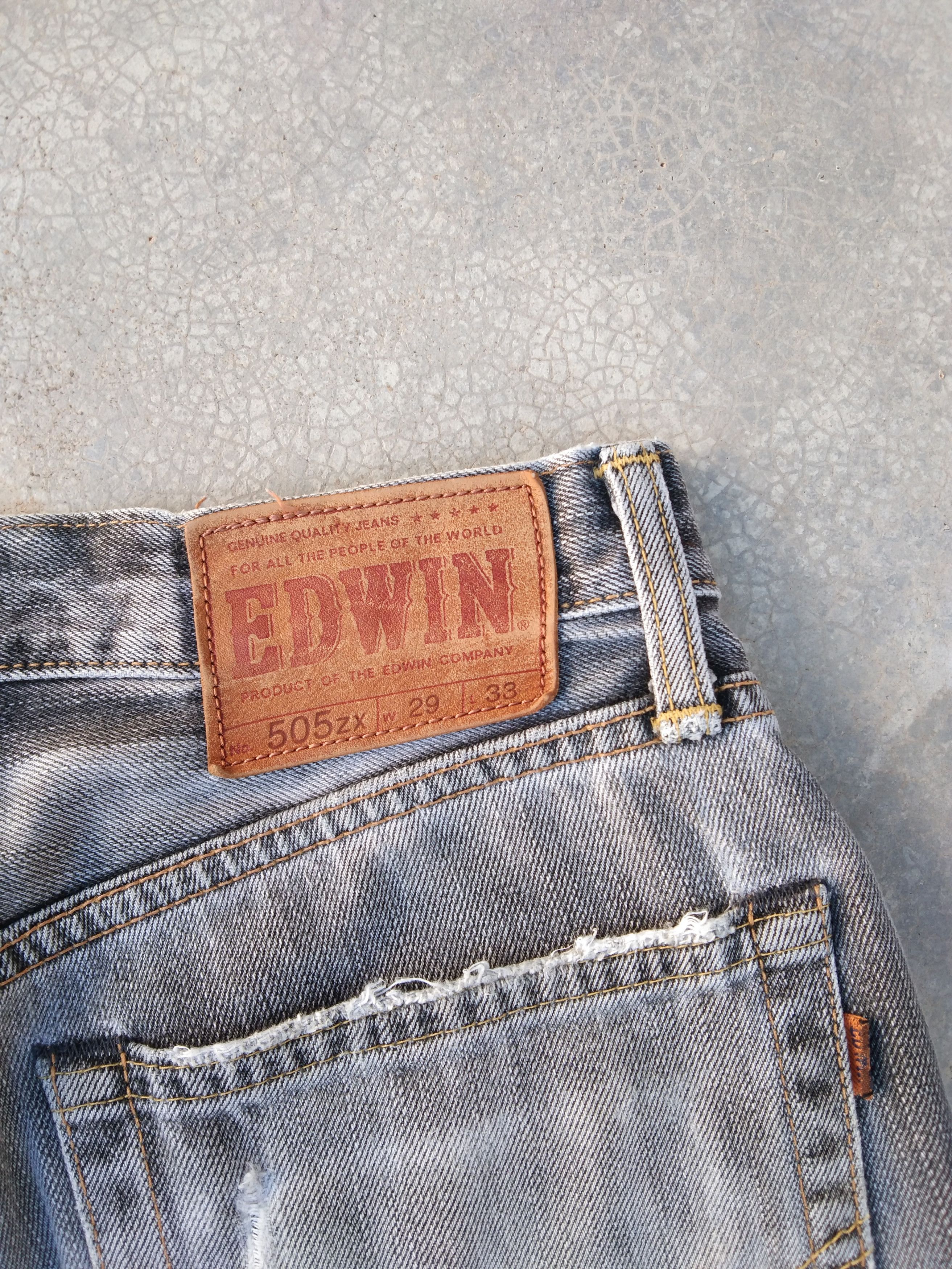 Japanese Brand × Jean × Vintage 90s Vintage Distressed Edwin Selvedge Redline Jeans 29x33 Size US 29 - 6 Thumbnail