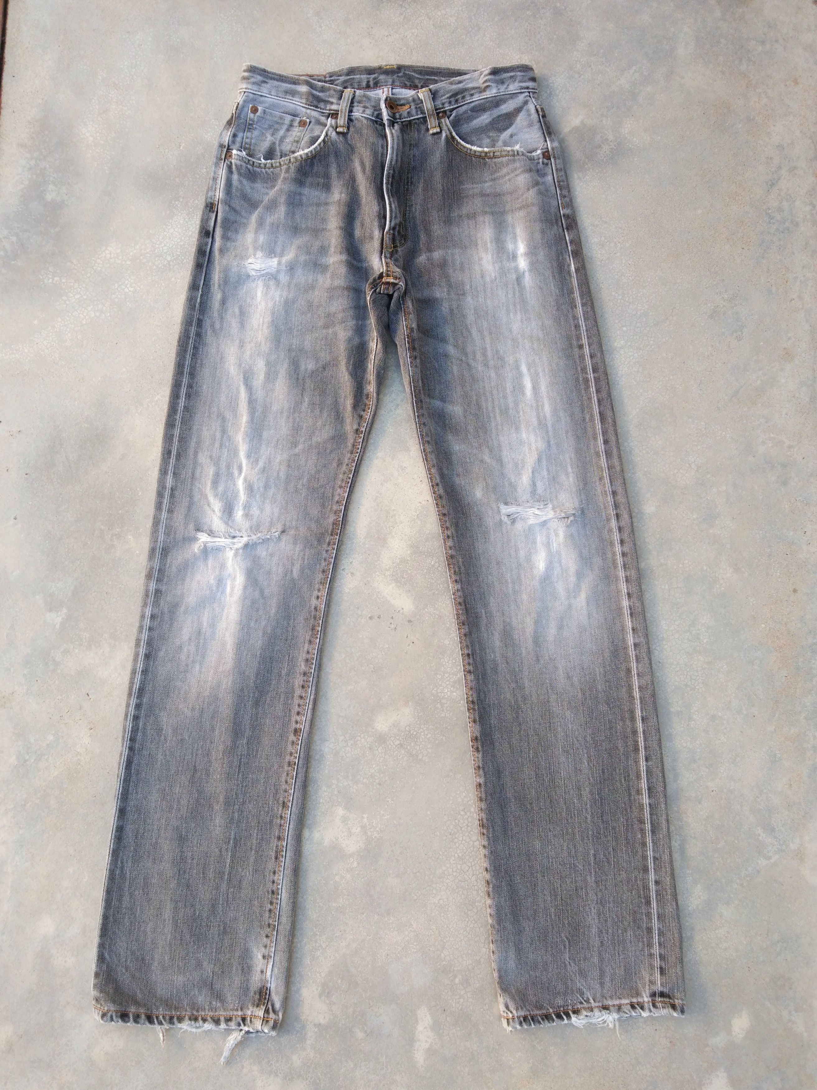 Japanese Brand × Jean × Vintage 90s Vintage Distressed Edwin Selvedge Redline Jeans 29x33 Size US 29 - 1 Thumbnail
